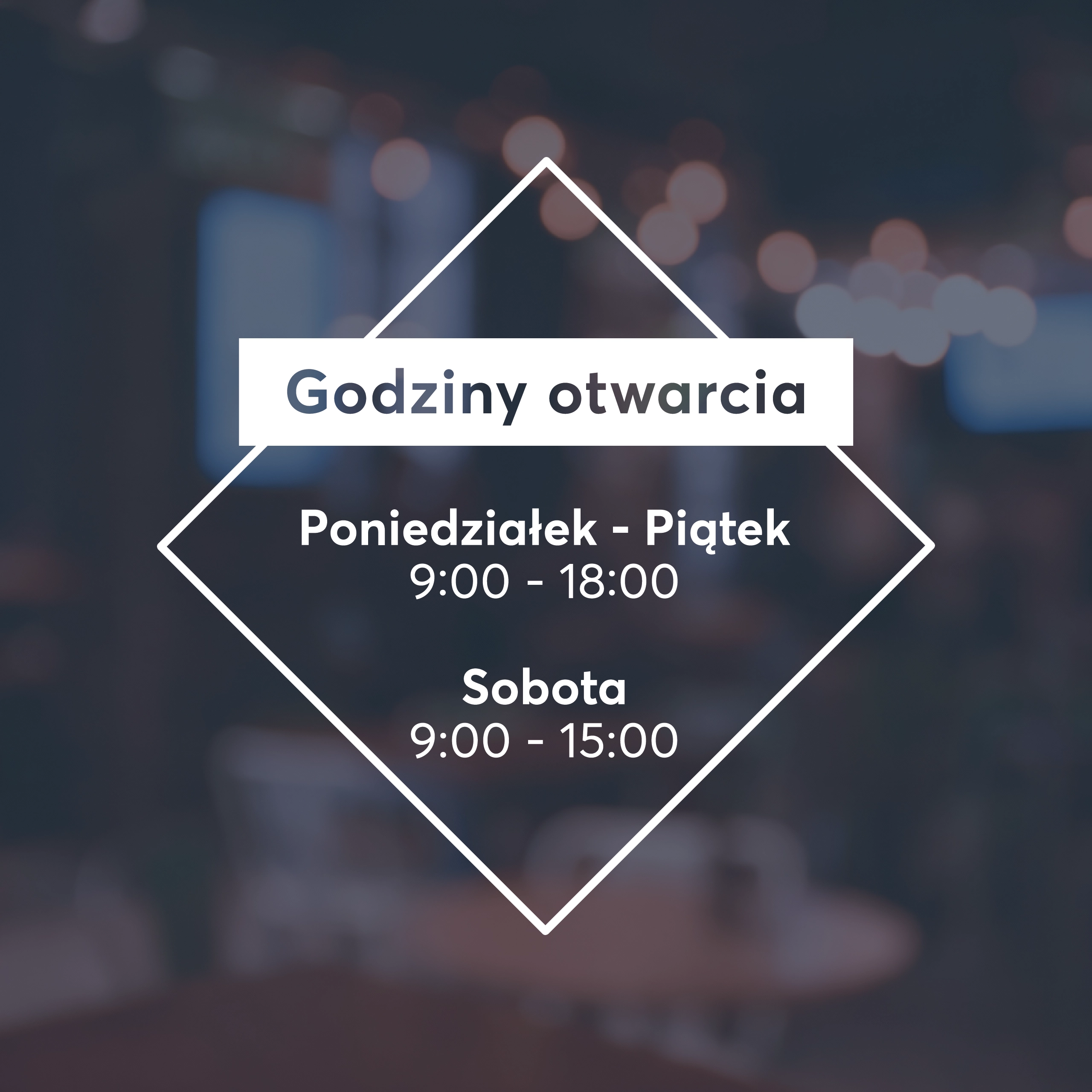 Naklejka godziny otwarcia - W01