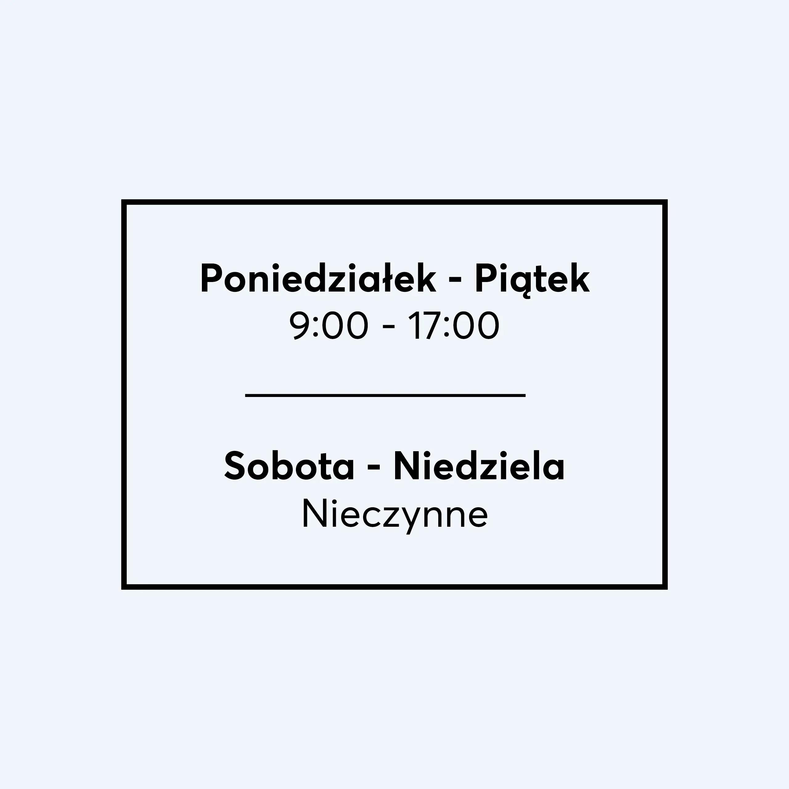 Godziny otwarcia - W11