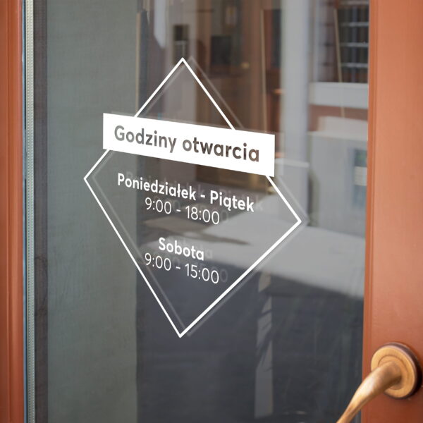 Naklejka godziny otwarcia W01