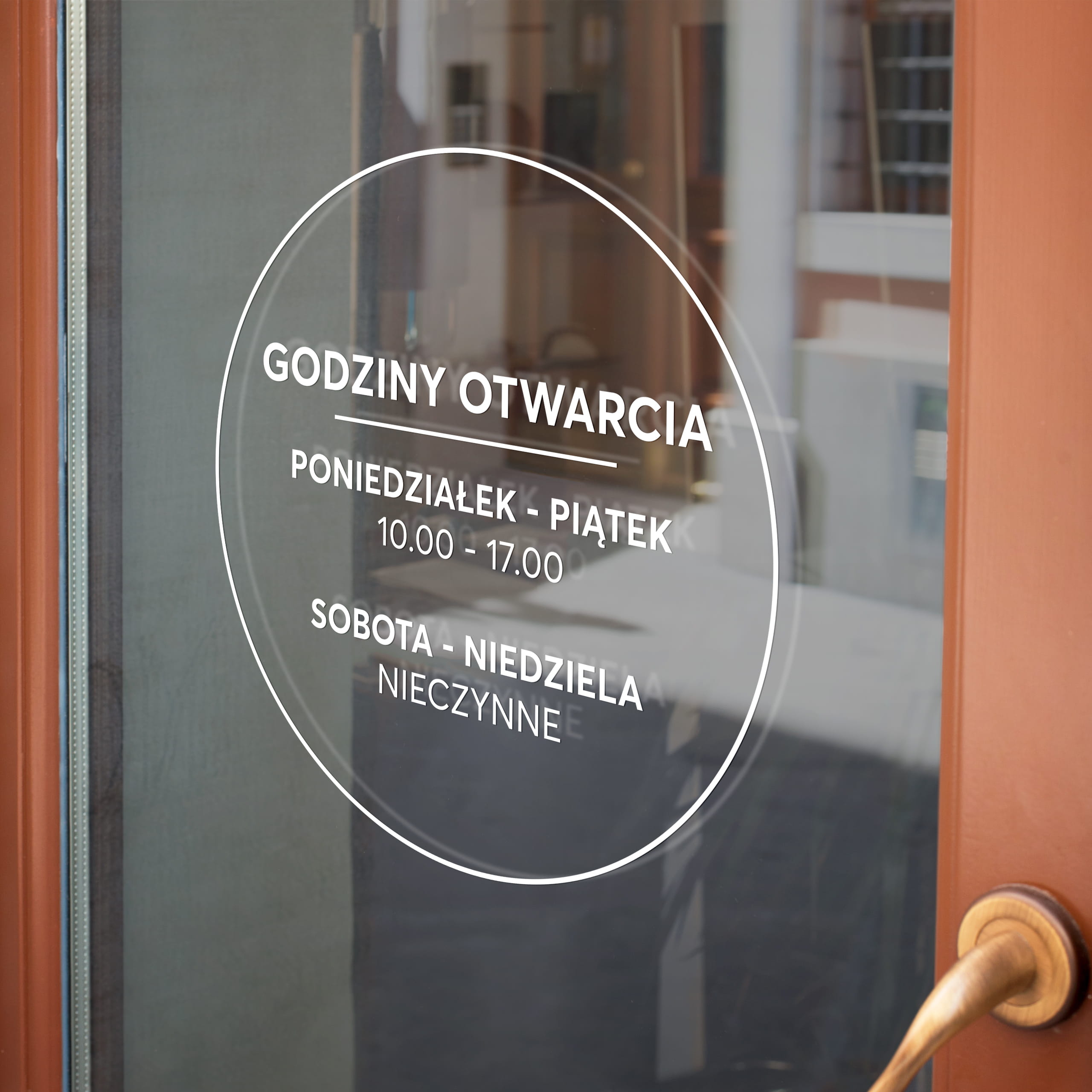 Naklejka godziny otwarcia - W03
