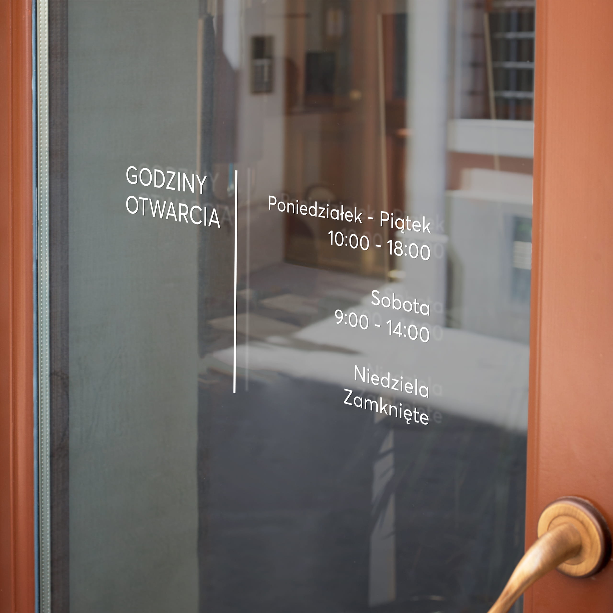 Naklejka godziny otwarcia - W08