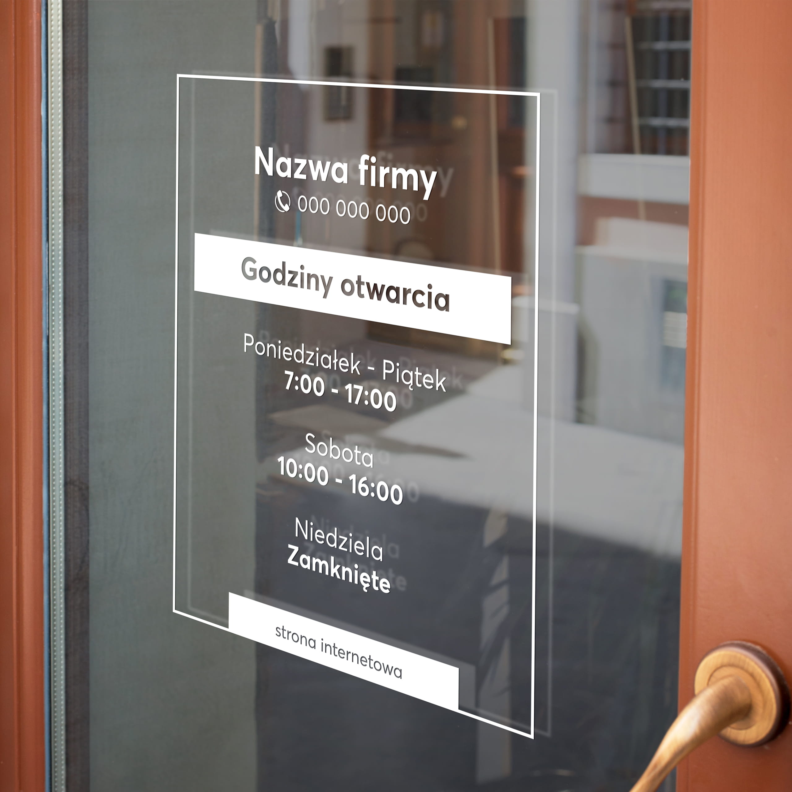 Naklejka godziny otwarcia W19