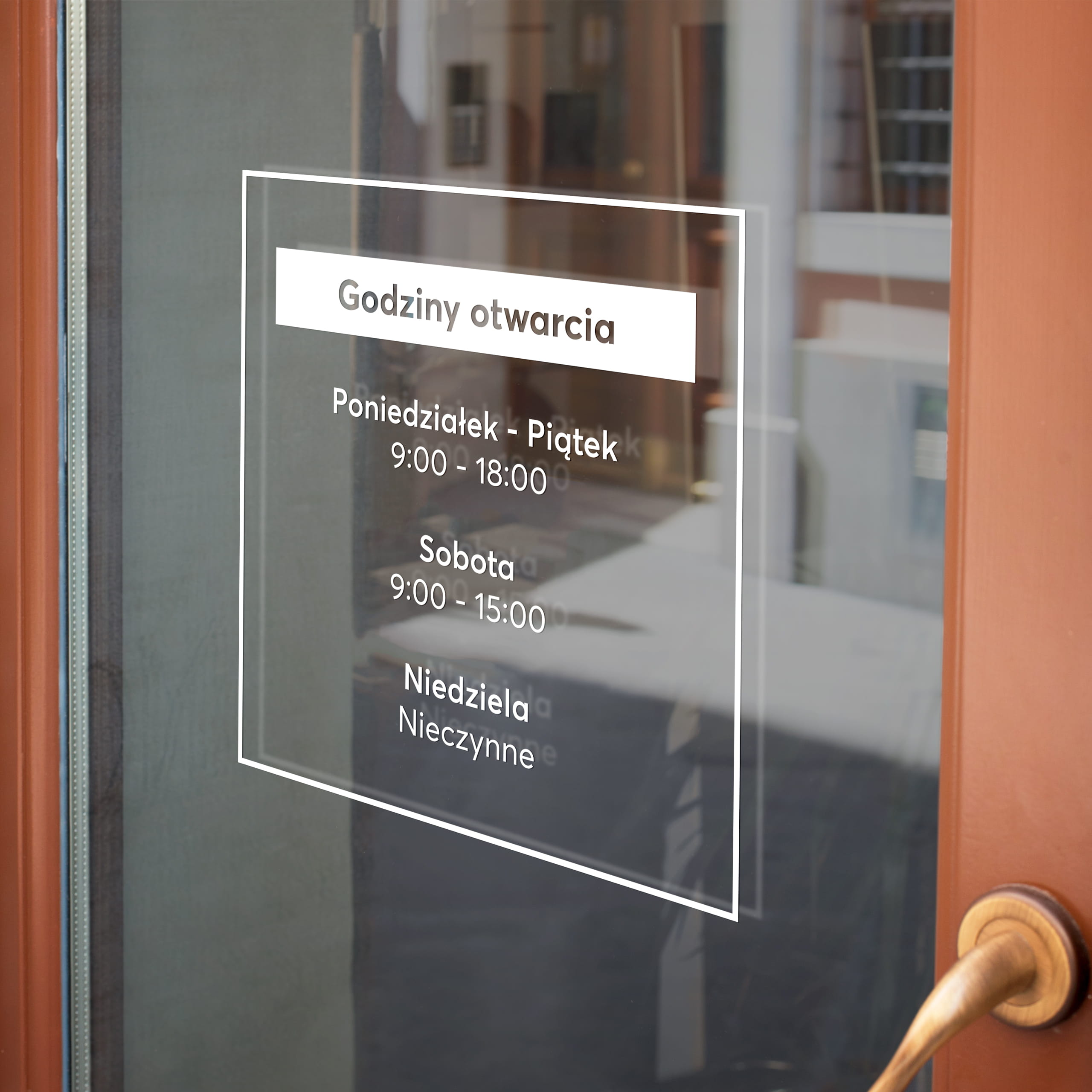Naklejka godziny otwarcia - W20