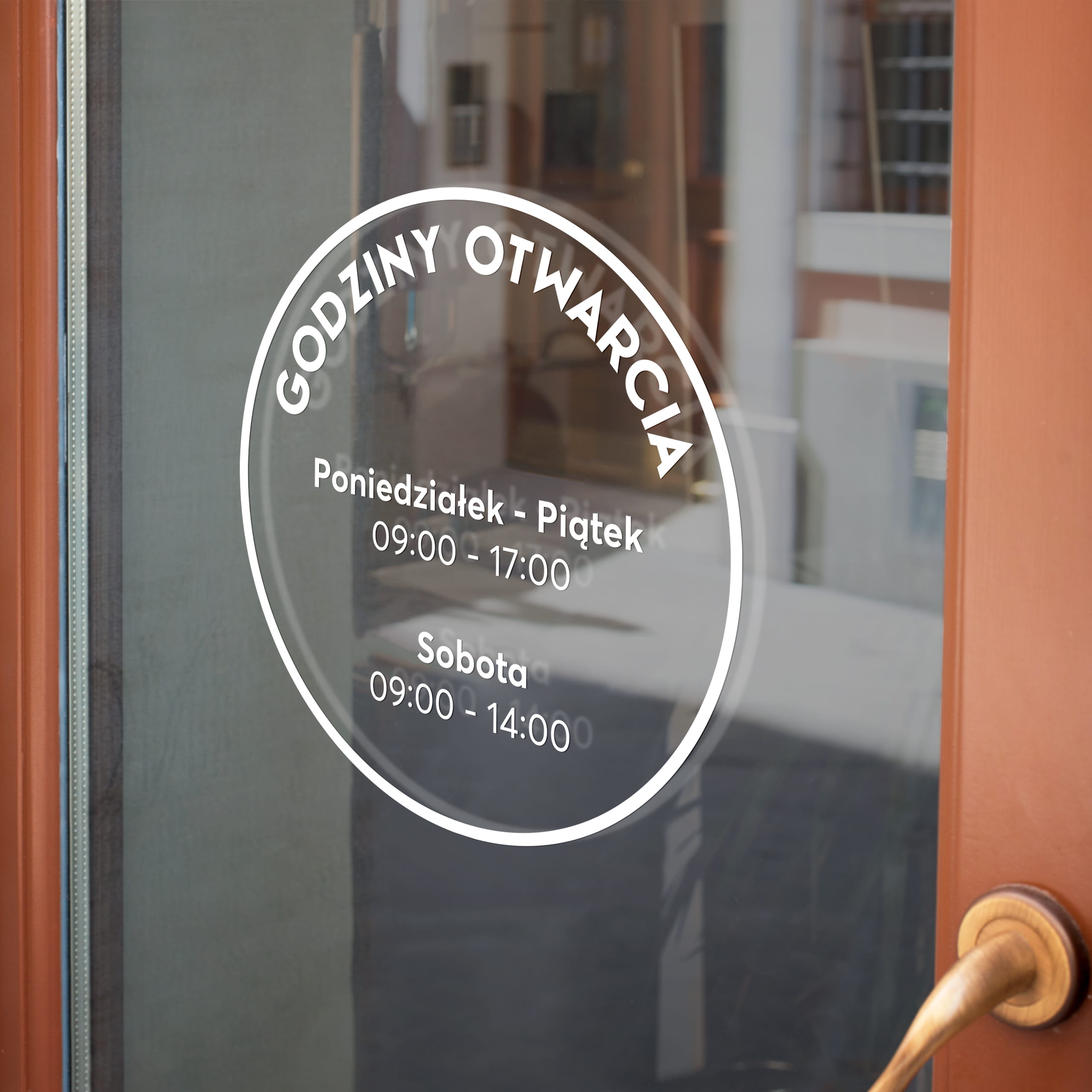 Naklejka godziny otwarcia - W21