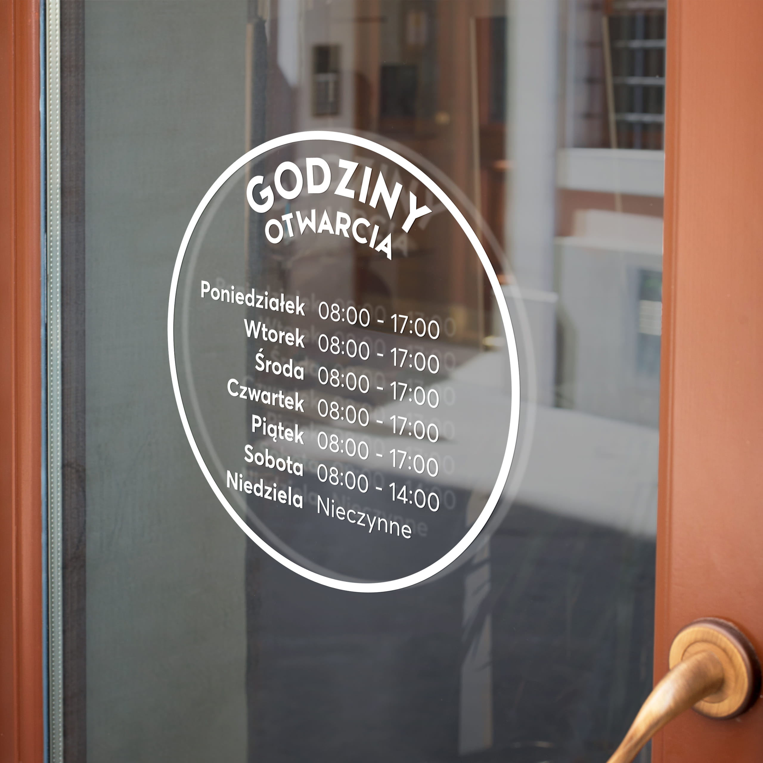 Naklejka godziny otwarcia - W22