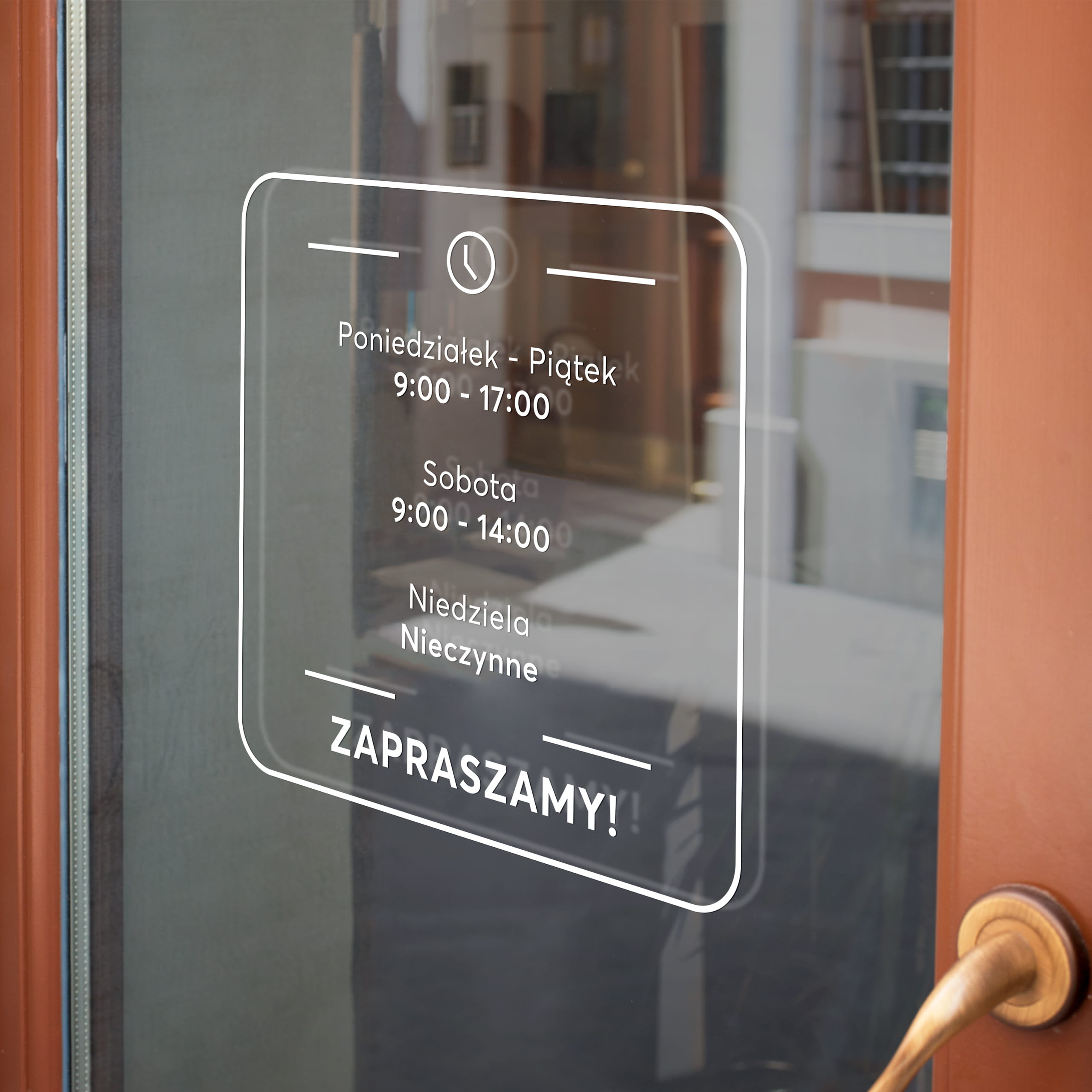 Naklejka godziny otwarcia - W23