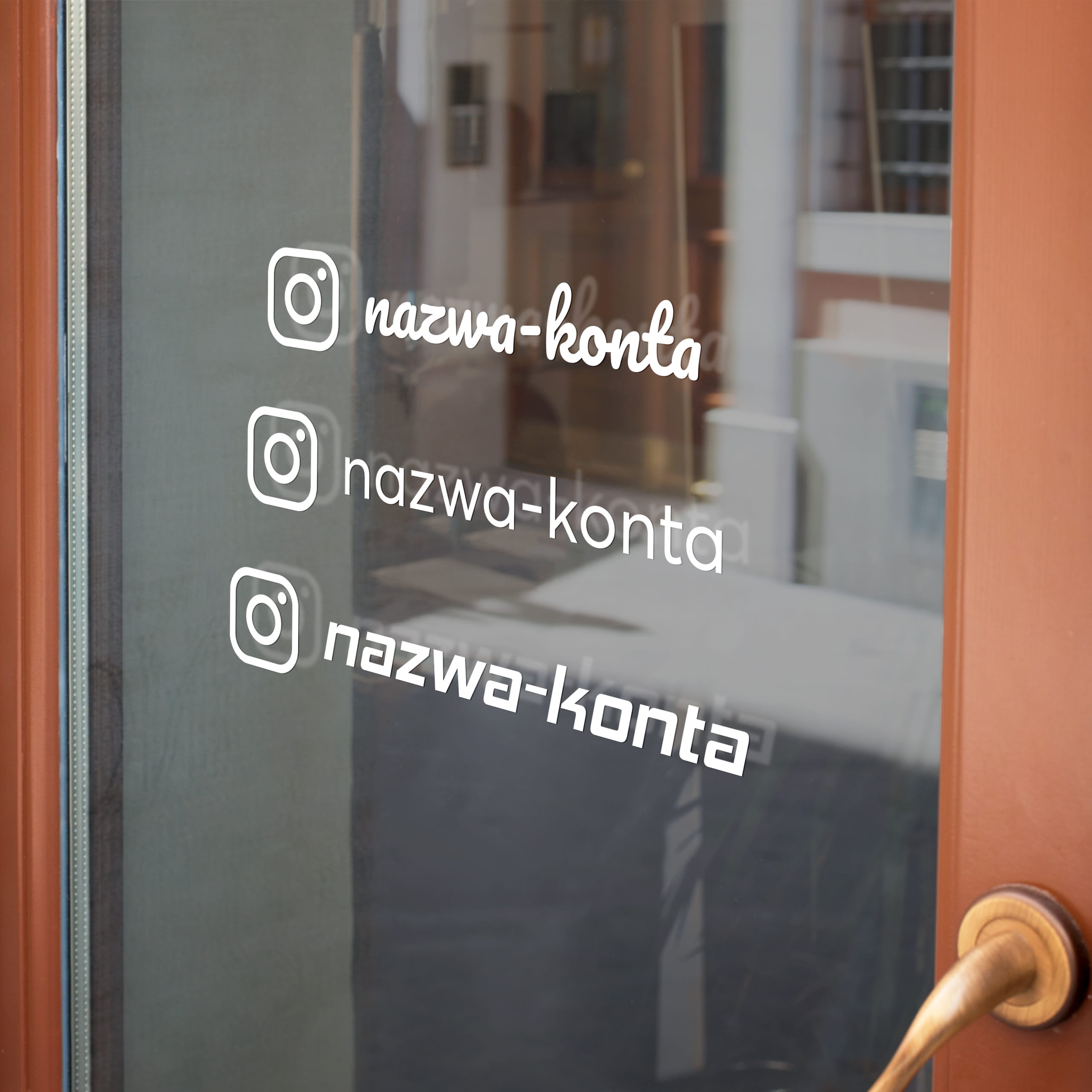 Naklejka z nazwą konta Instagram