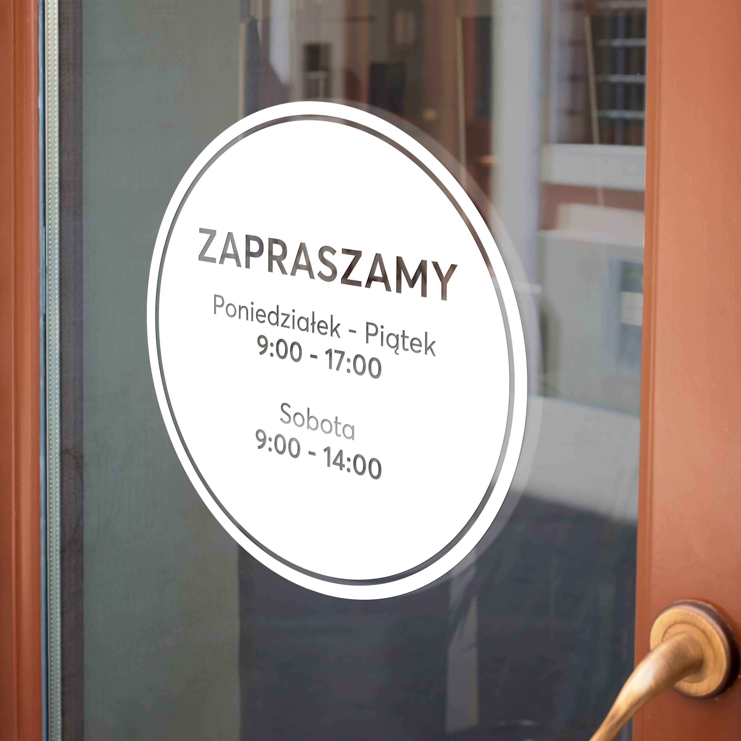 Naklejka godziny otwarcia