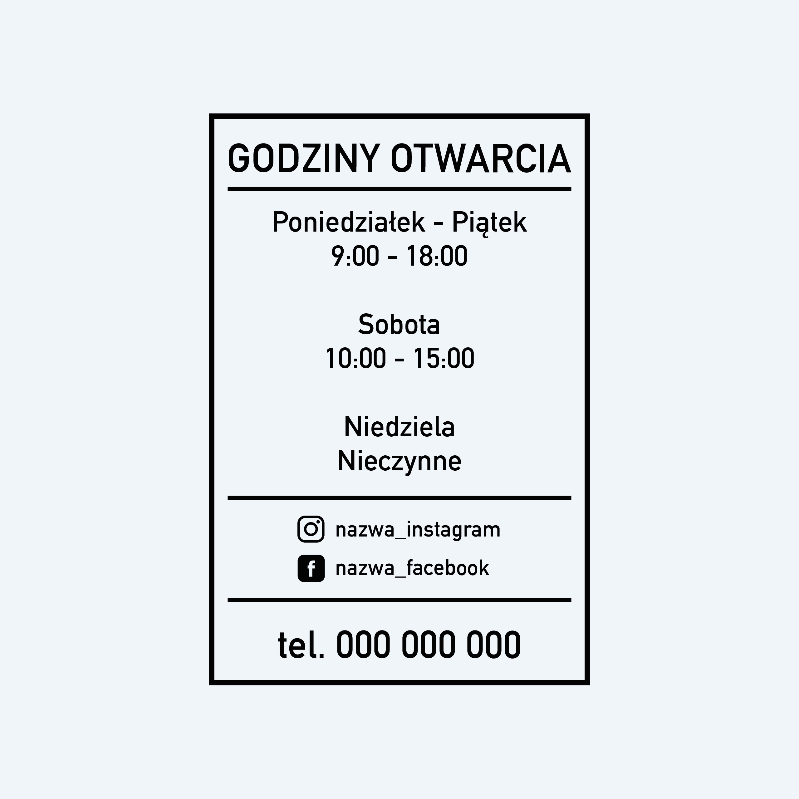Godziny otwarcia - W41