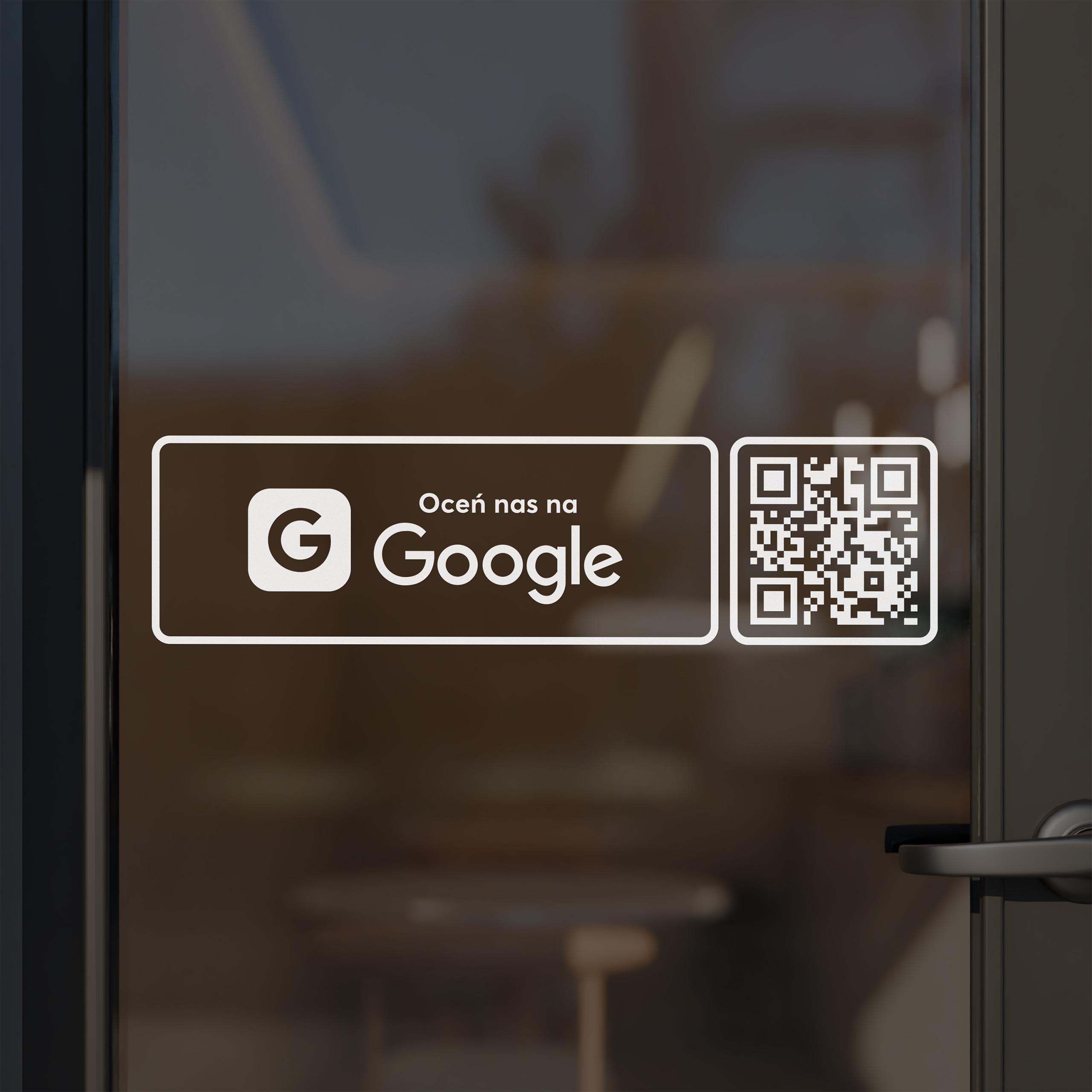 Naklejka Google z kodem QR