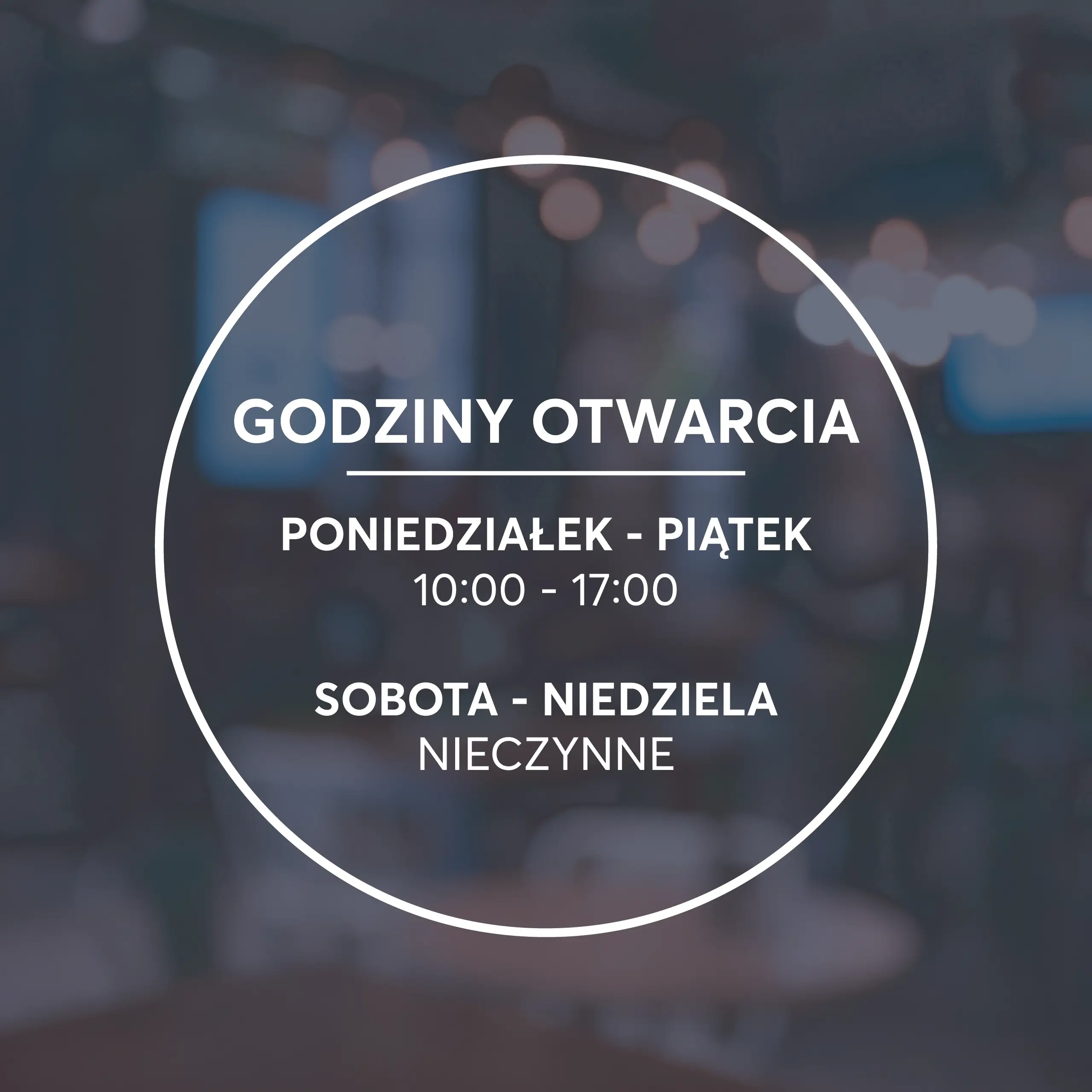 Naklejka godziny otwarcia - W03