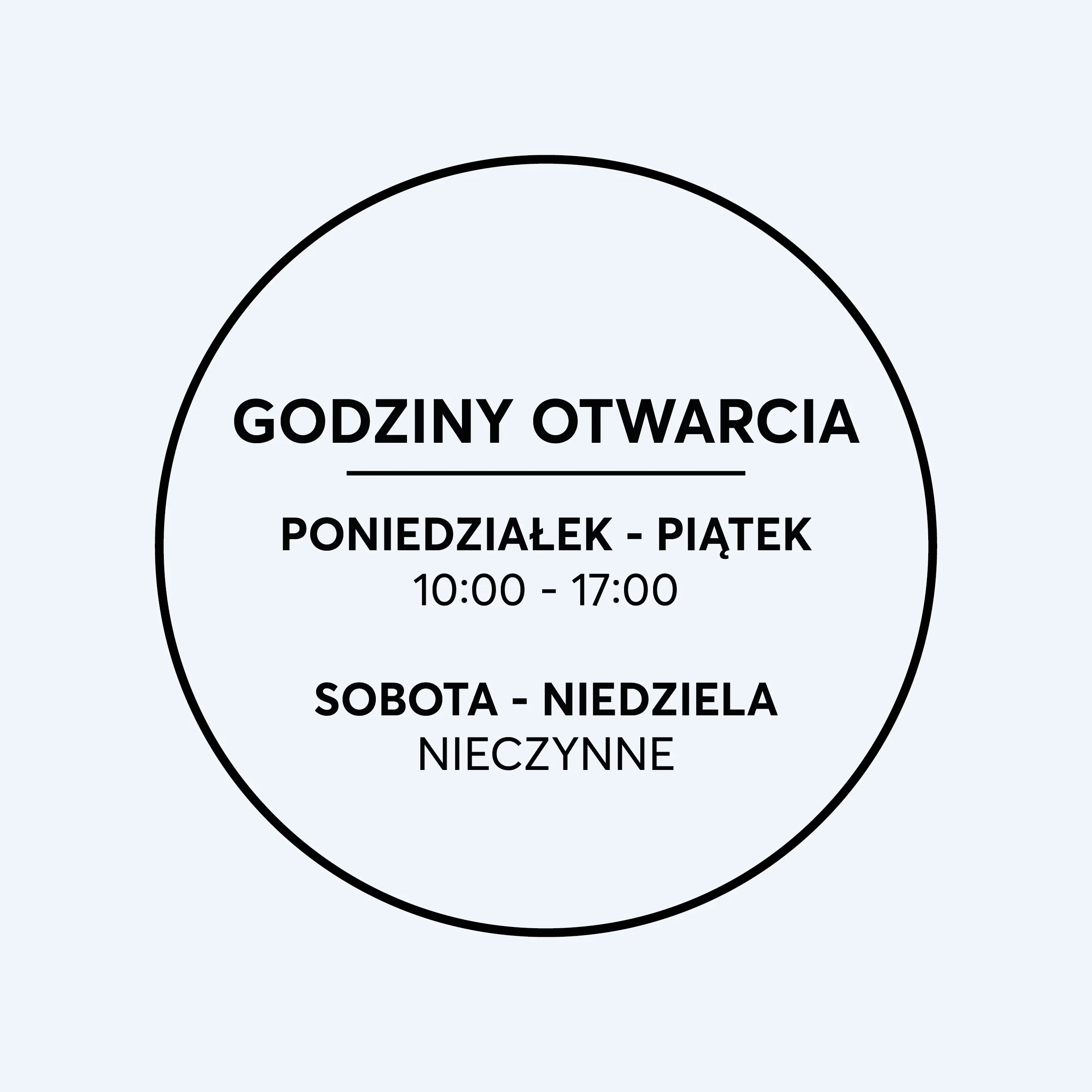 Naklejka godziny otwarcia - W03