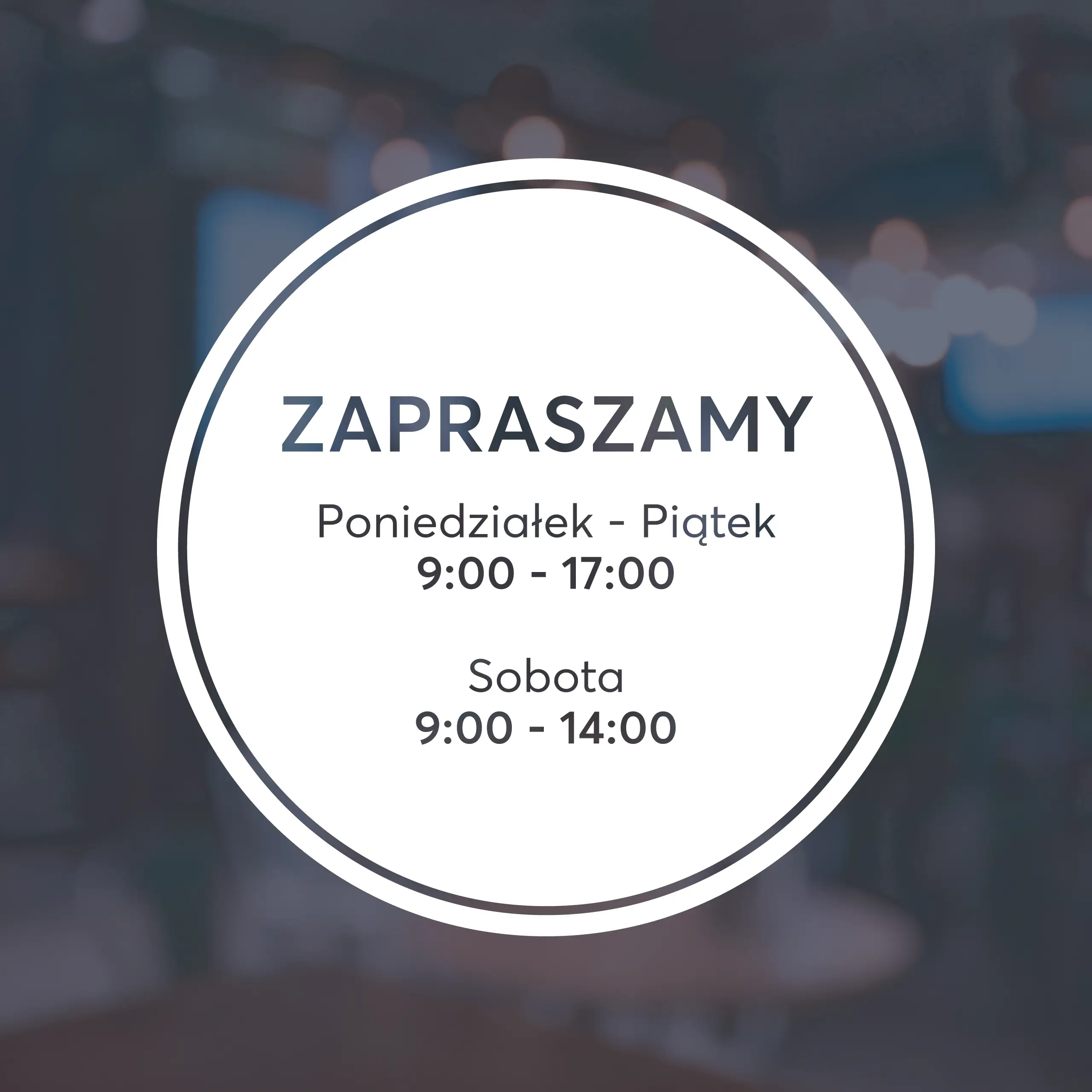 Naklejka godziny otwarcia - W06