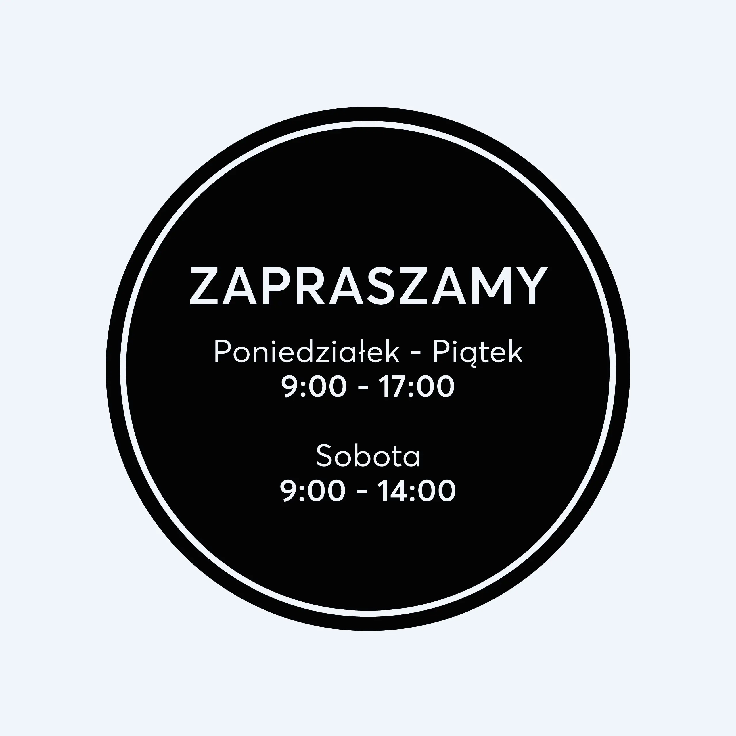 Naklejka godziny otwarcia - W06