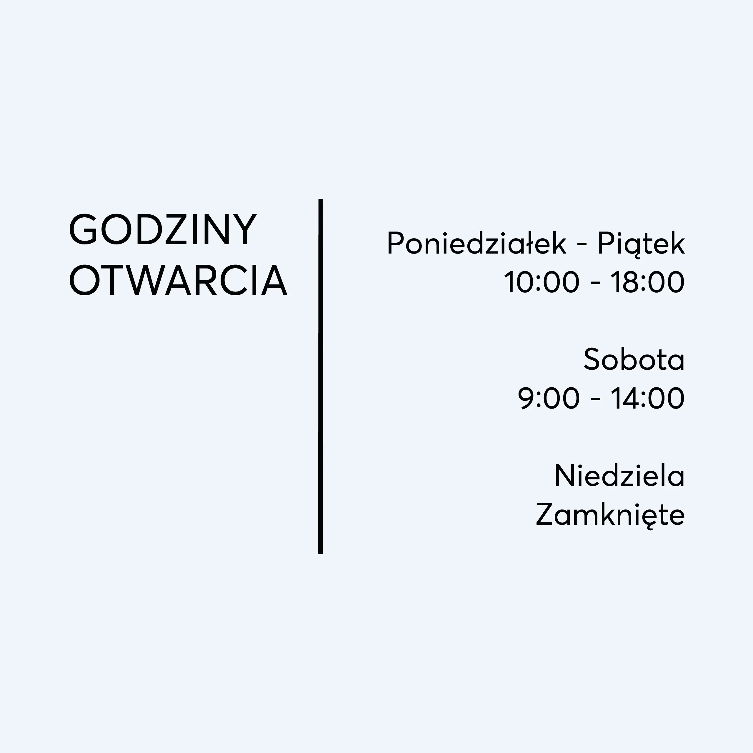 Naklejka godziny otwarcia - W08