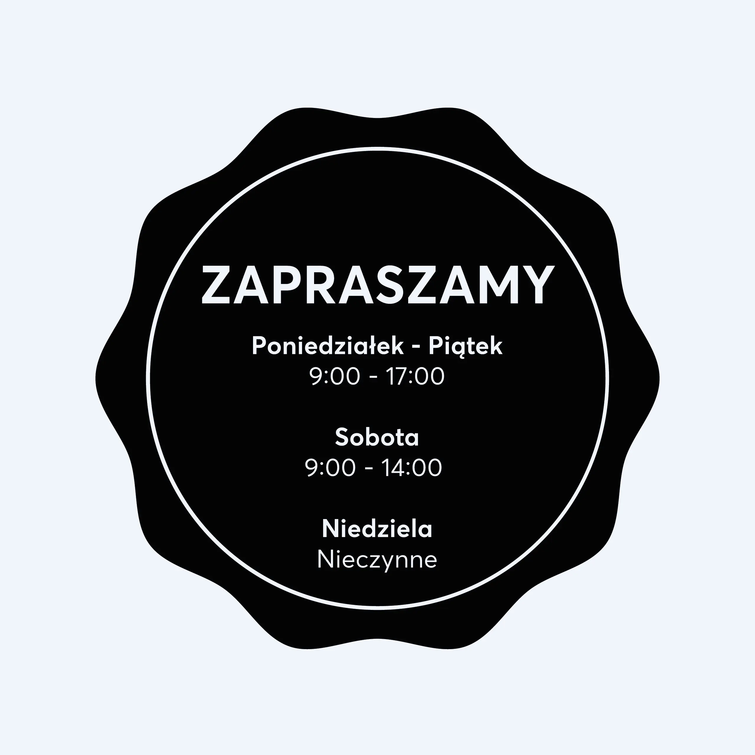 Naklejka godziny otwarcia - W18