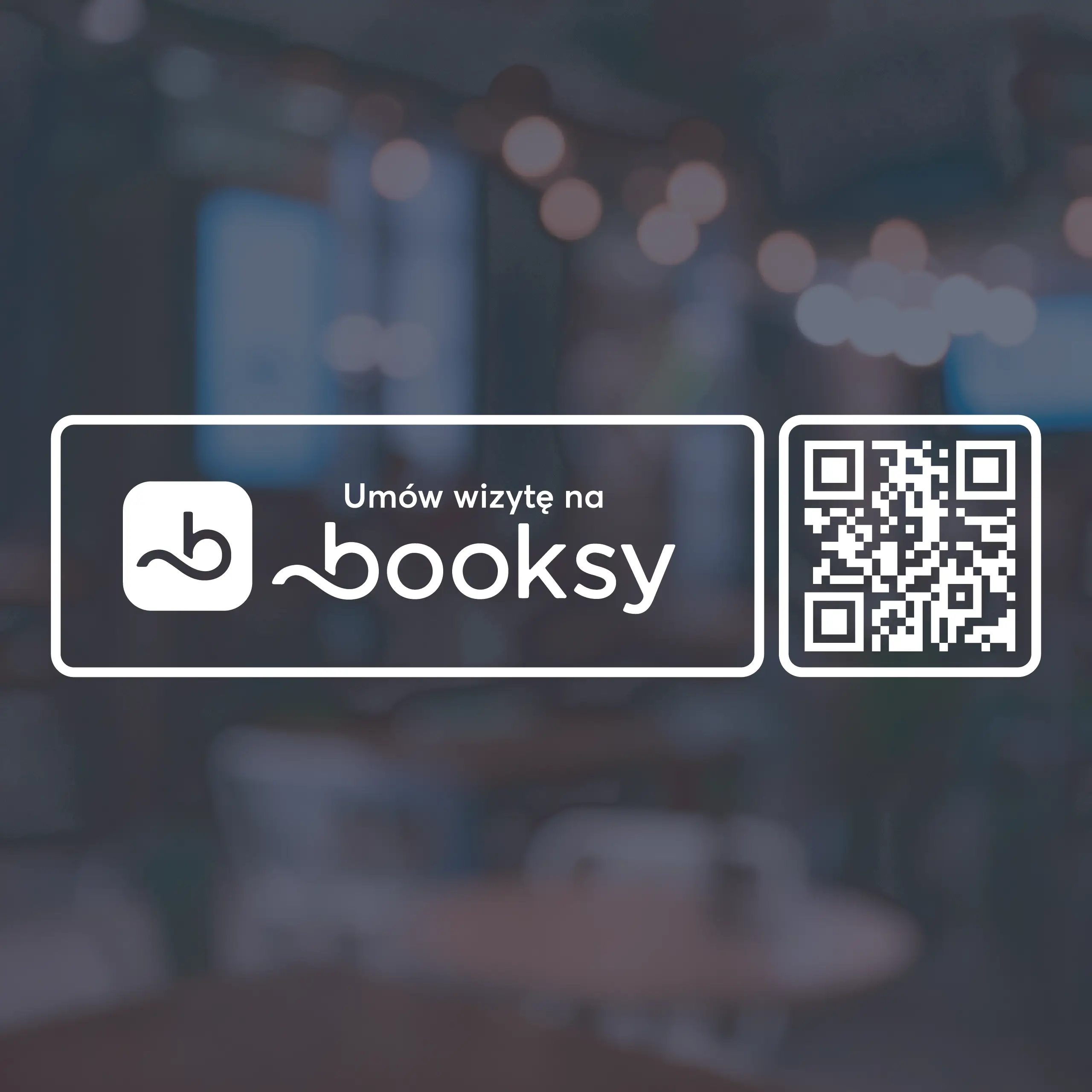 Naklejka Booksy z kodem QR