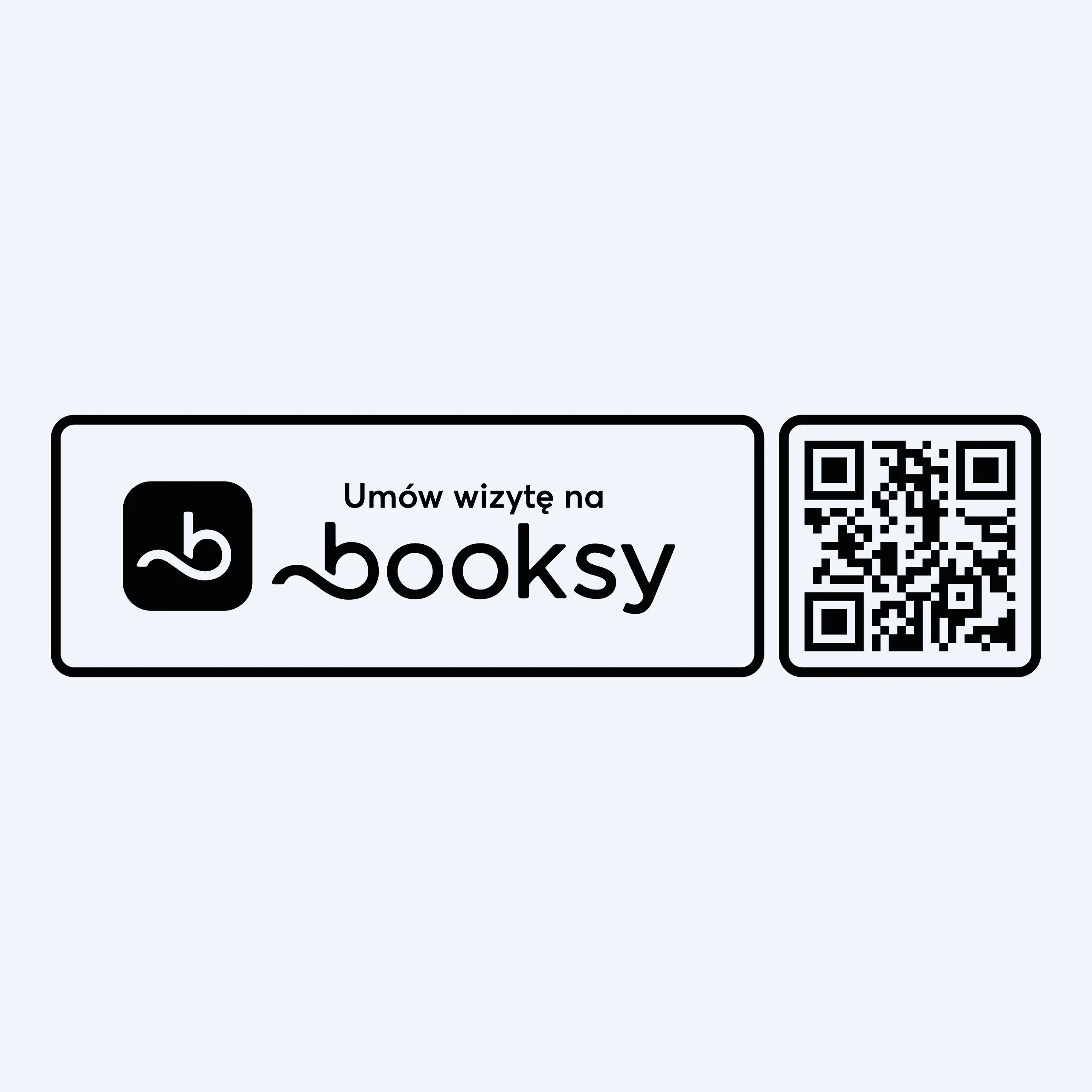Naklejka Booksy z kodem QR