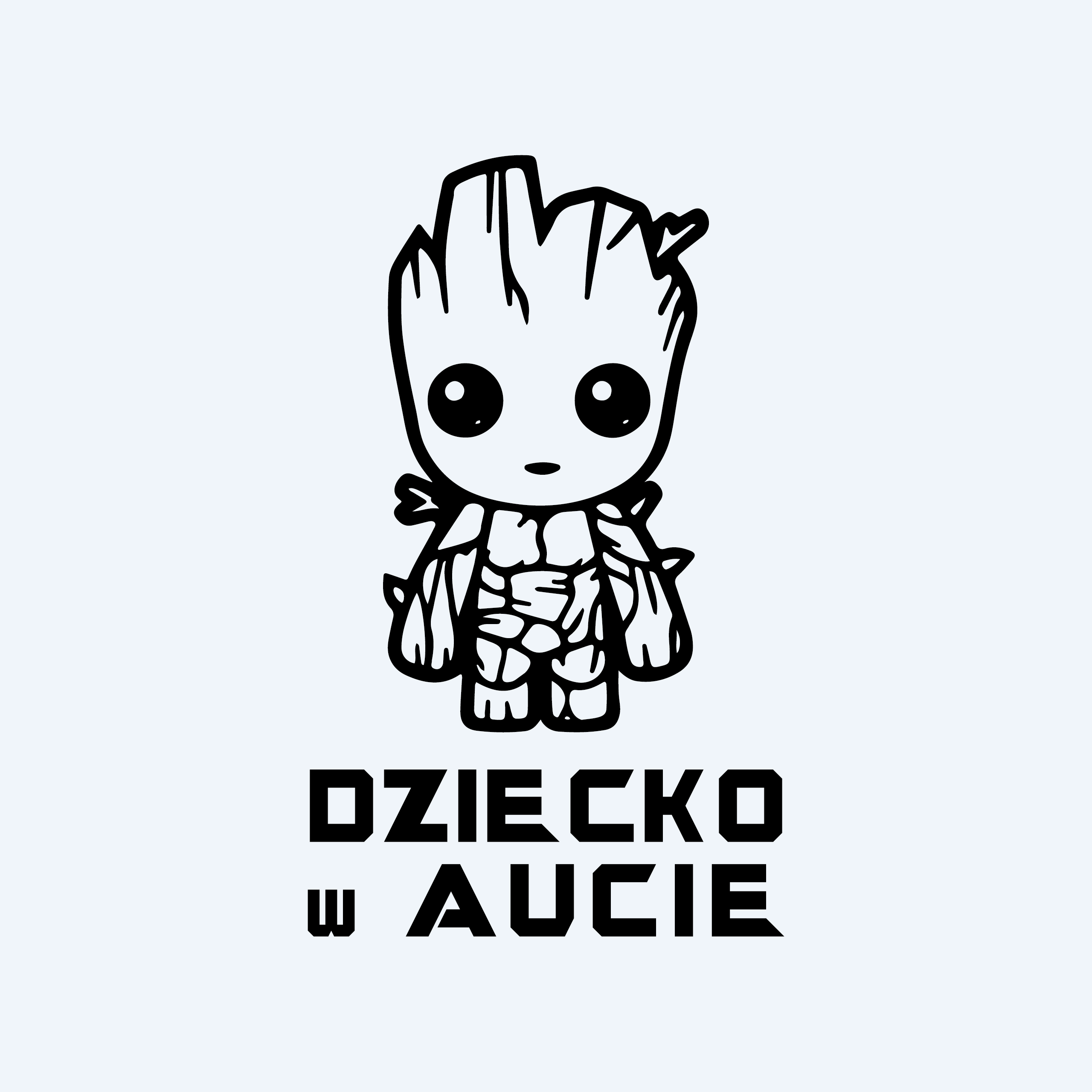 Naklejka dziecko w aucie, Baby Groot