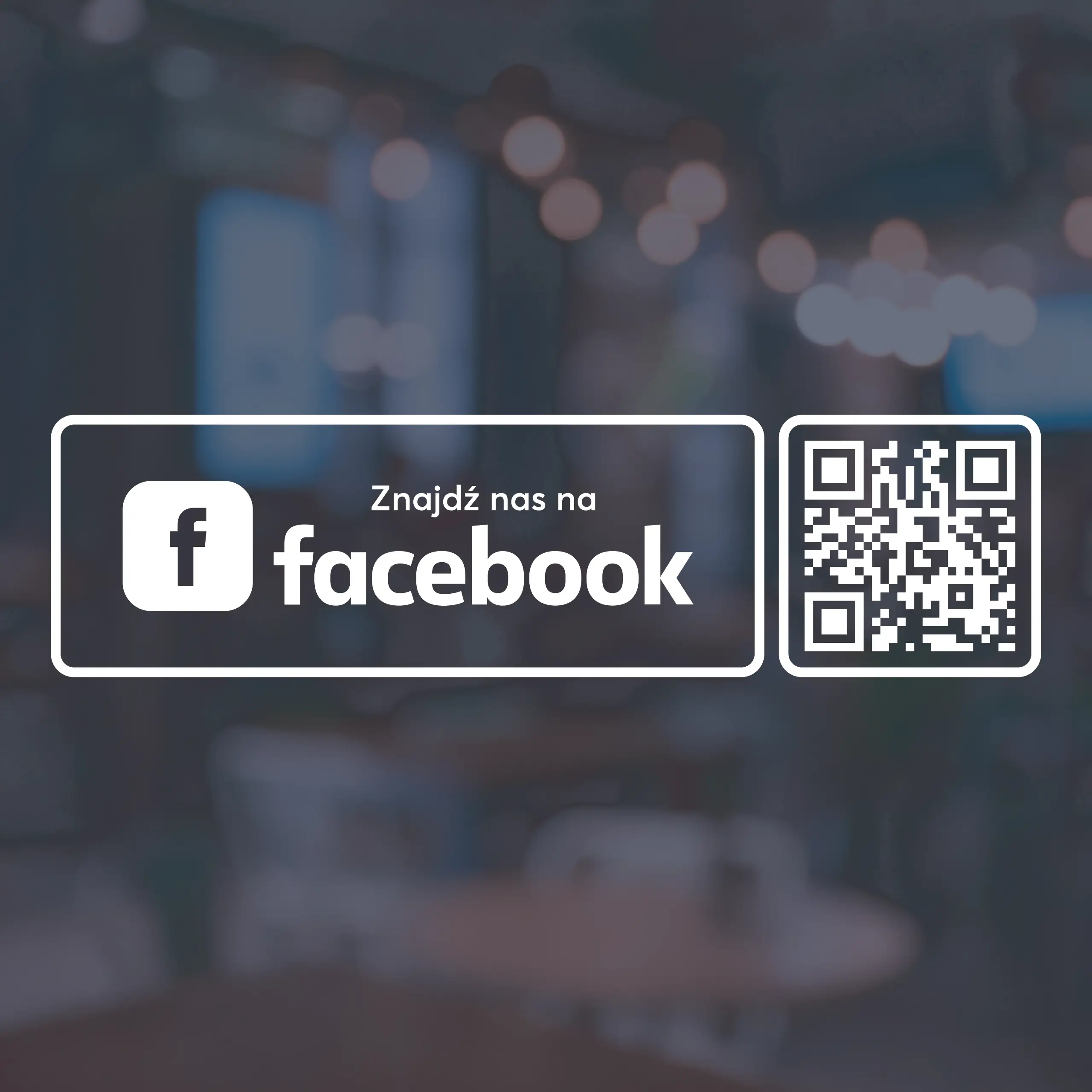 Naklejka Facebook z kodem QR