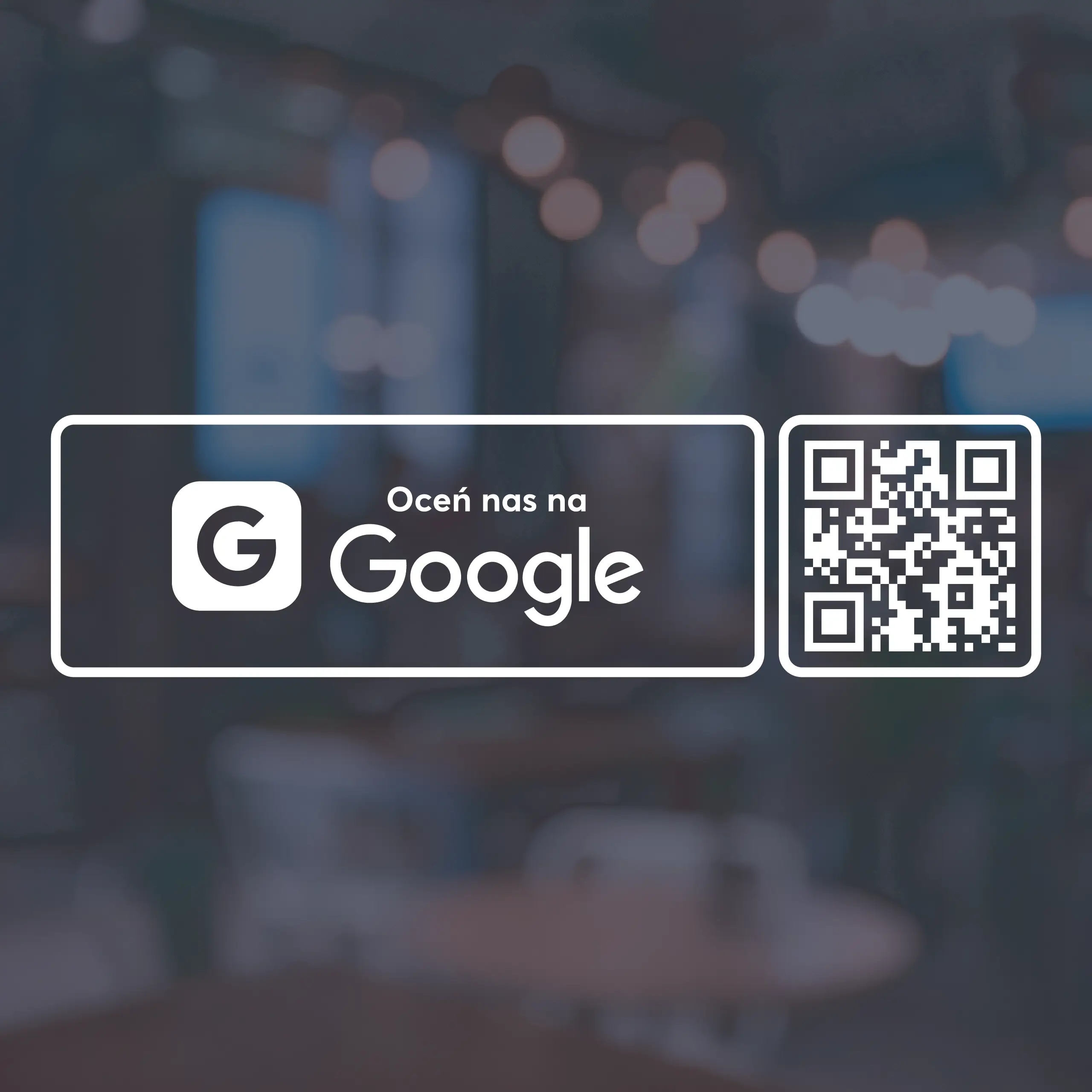 Naklejka Google z kodem QR