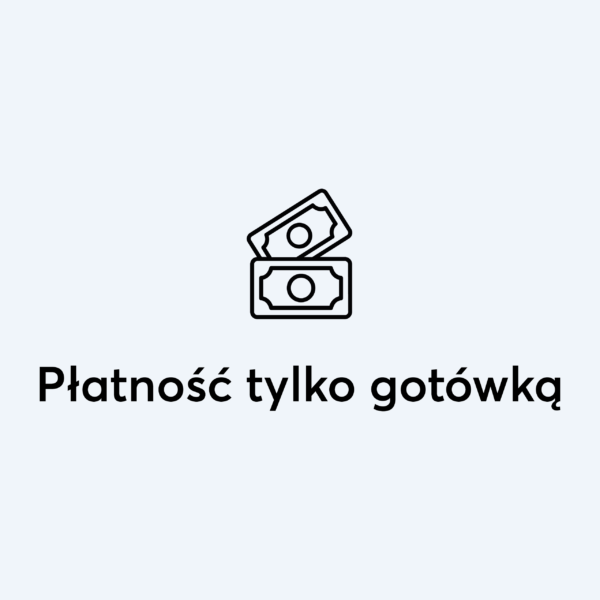Naklejka płatność tylko gotówką
