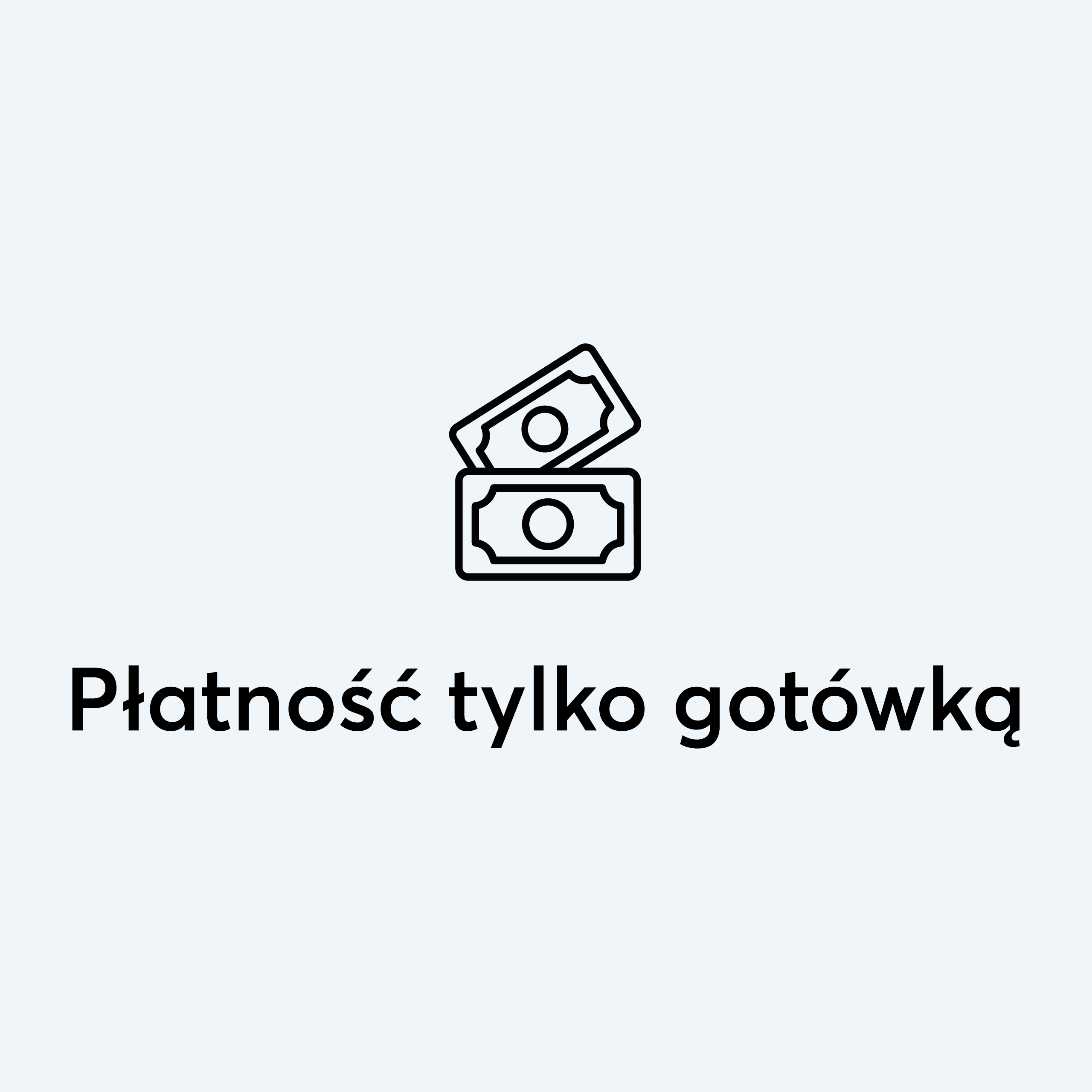 Naklejka płatność tylko gotówką