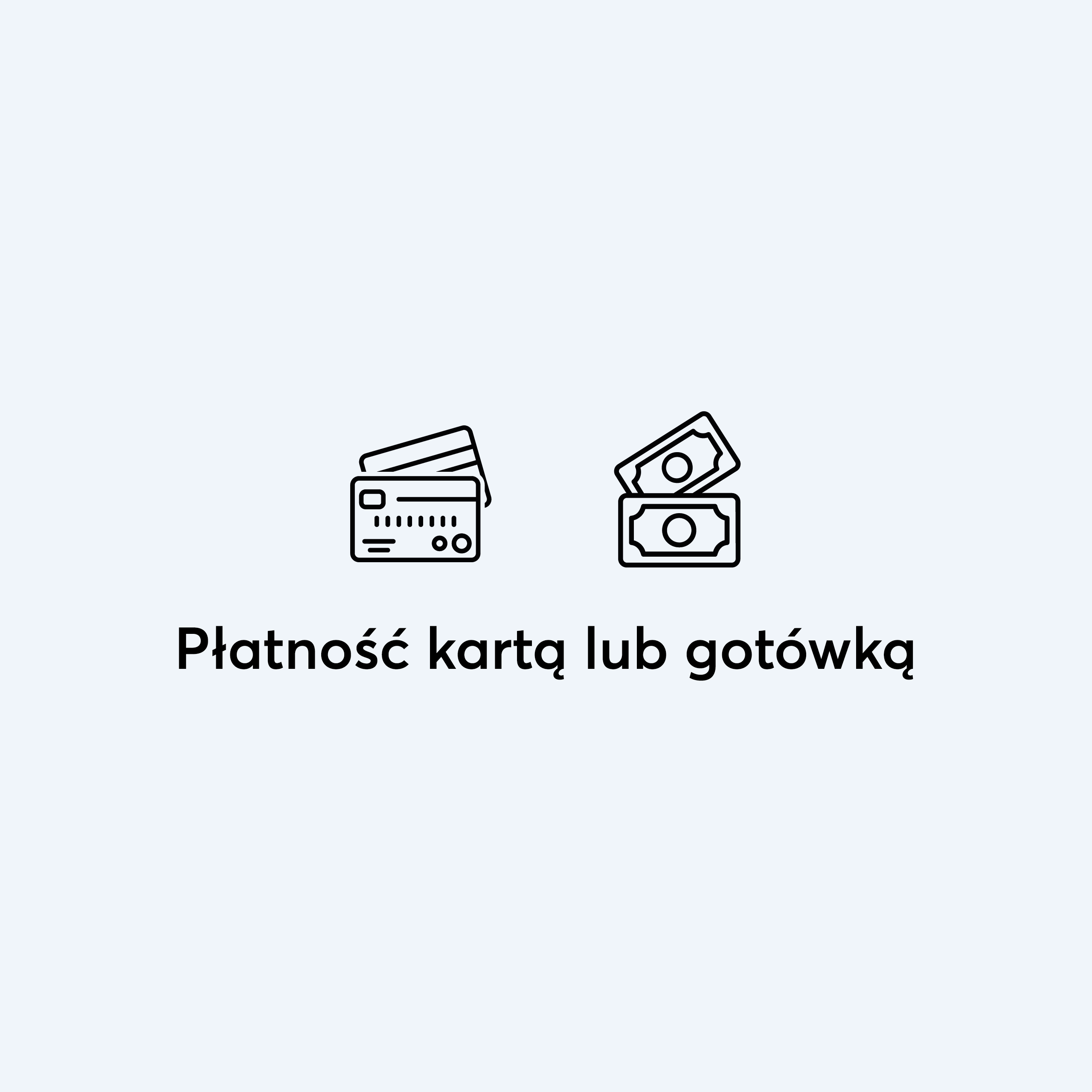 Naklejka płatność karta lub gotówką
