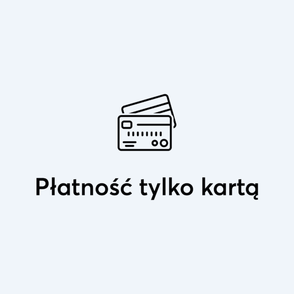 Naklejka płatność tylko kartą