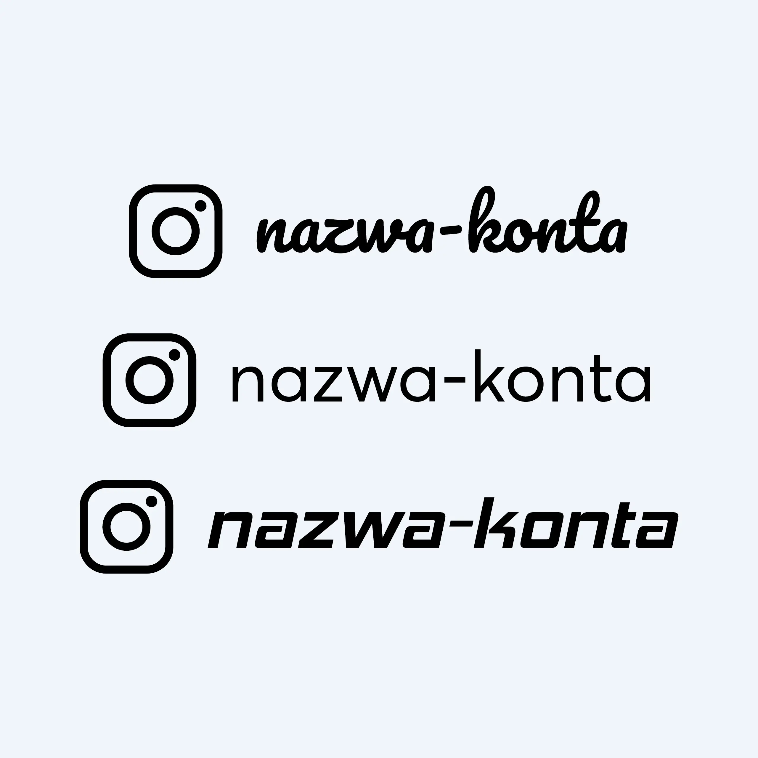 Naklejka z nazwą konta Instagram