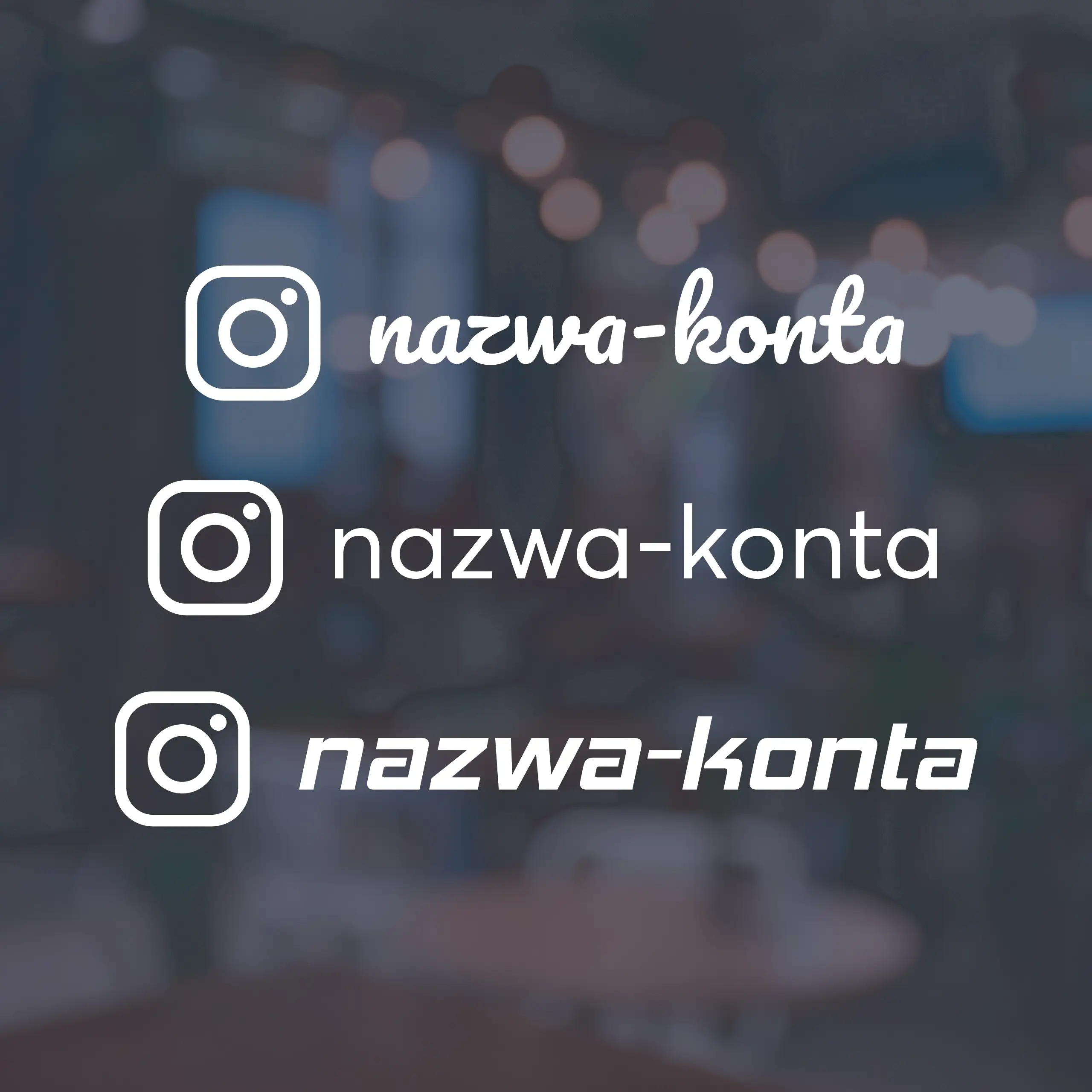 Naklejka z nazwą konta Instagram