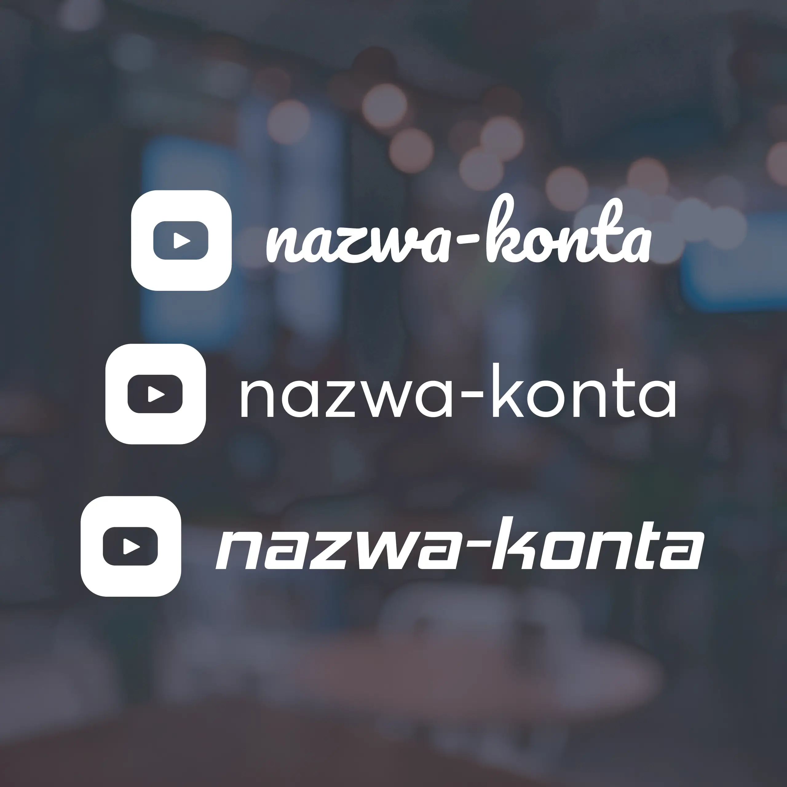 Naklejka z nazwą konta YouTube