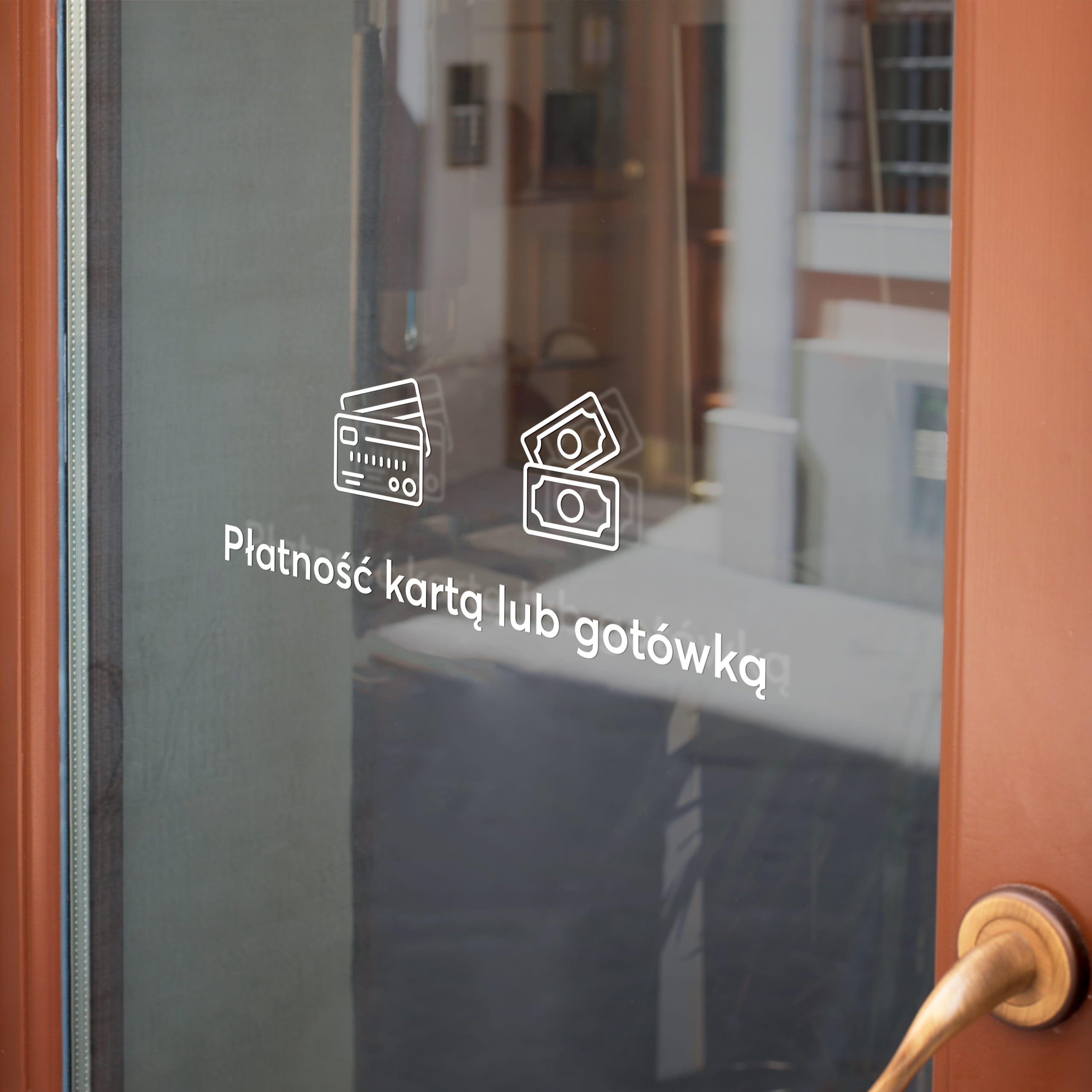 Naklejka płatność karta lub gotówką