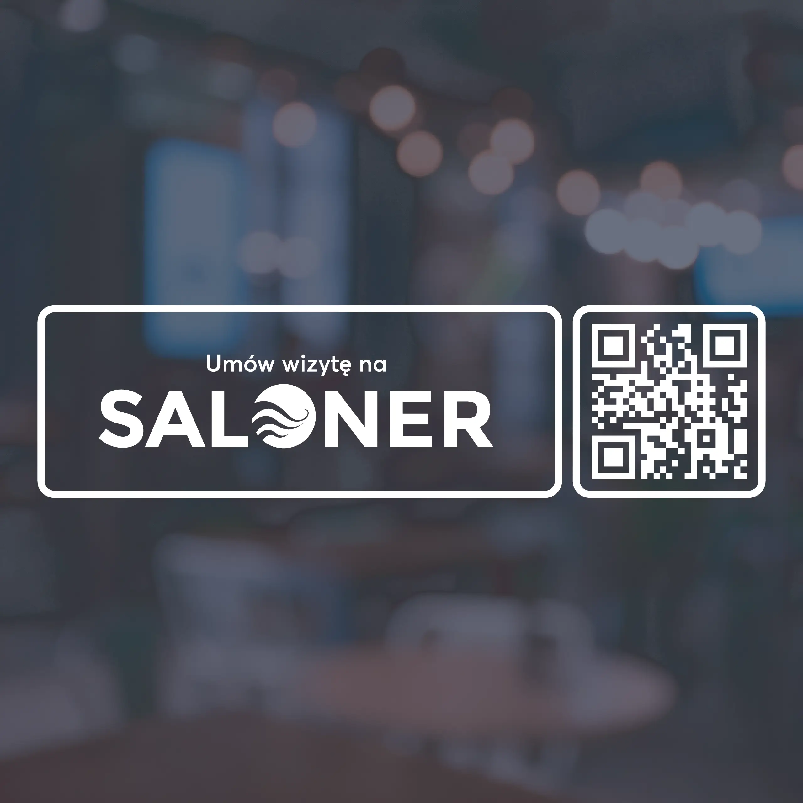 Naklejka Saloner z kodem QR