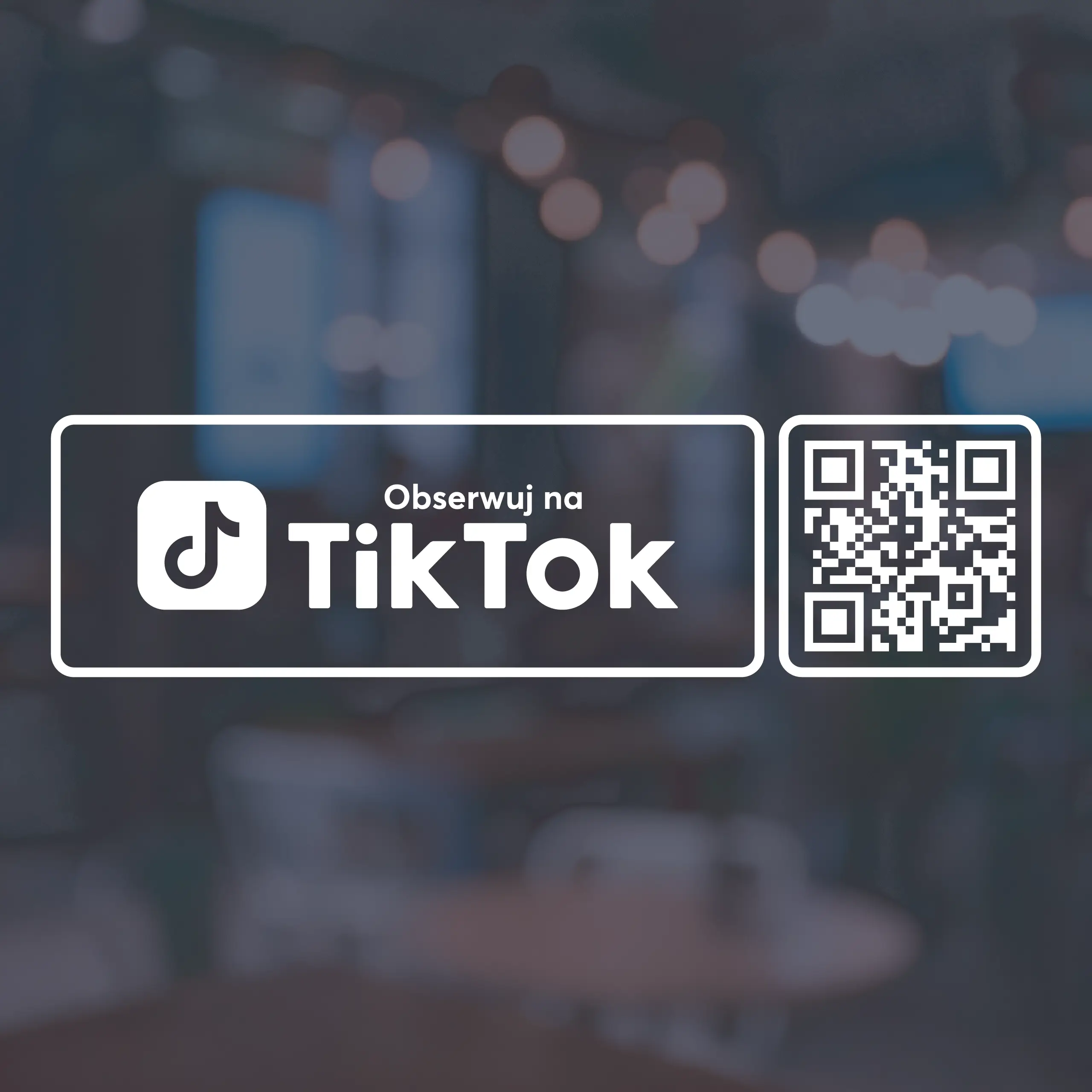 Naklejka TikTok z kodem QR