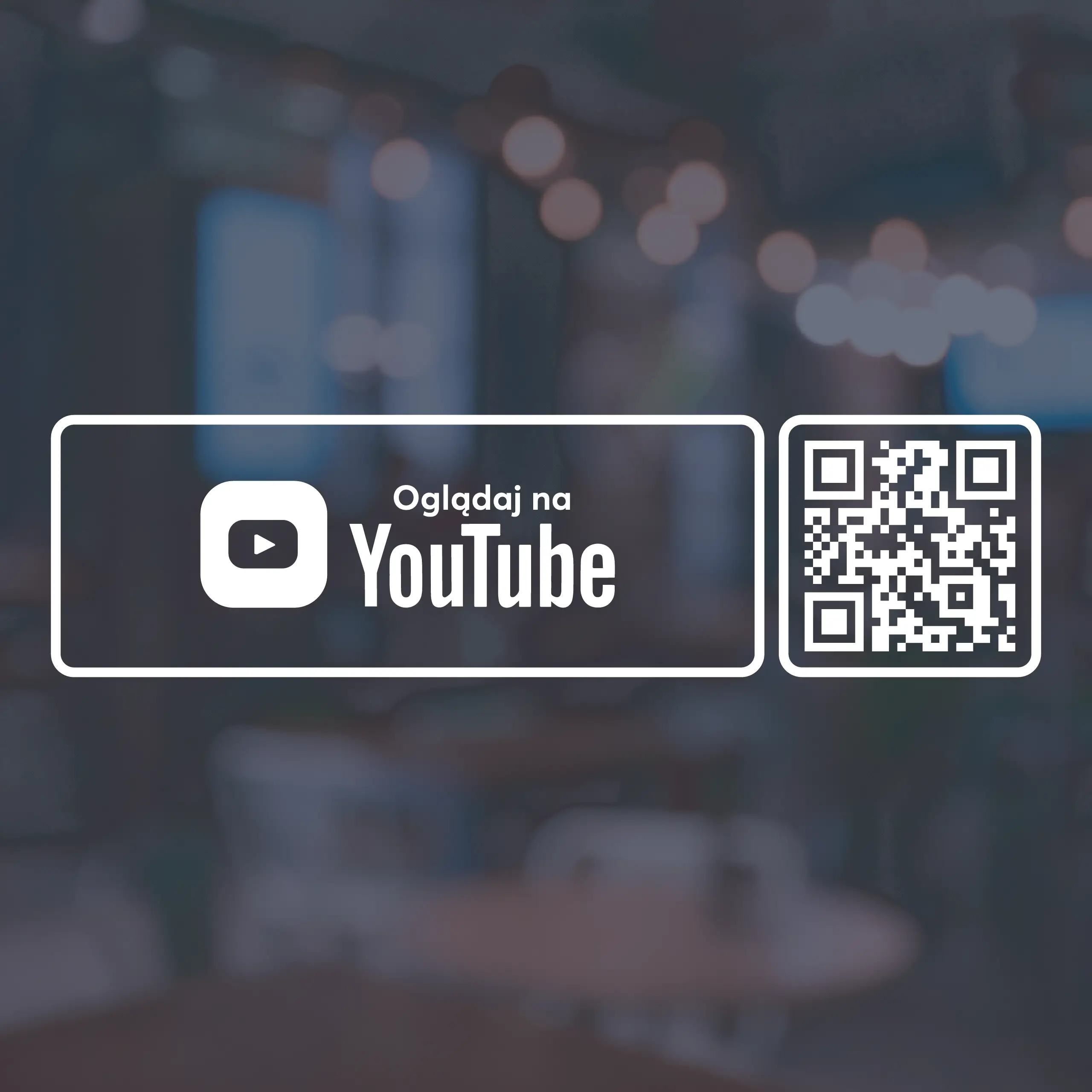 Naklejka Youtube z kodem QR