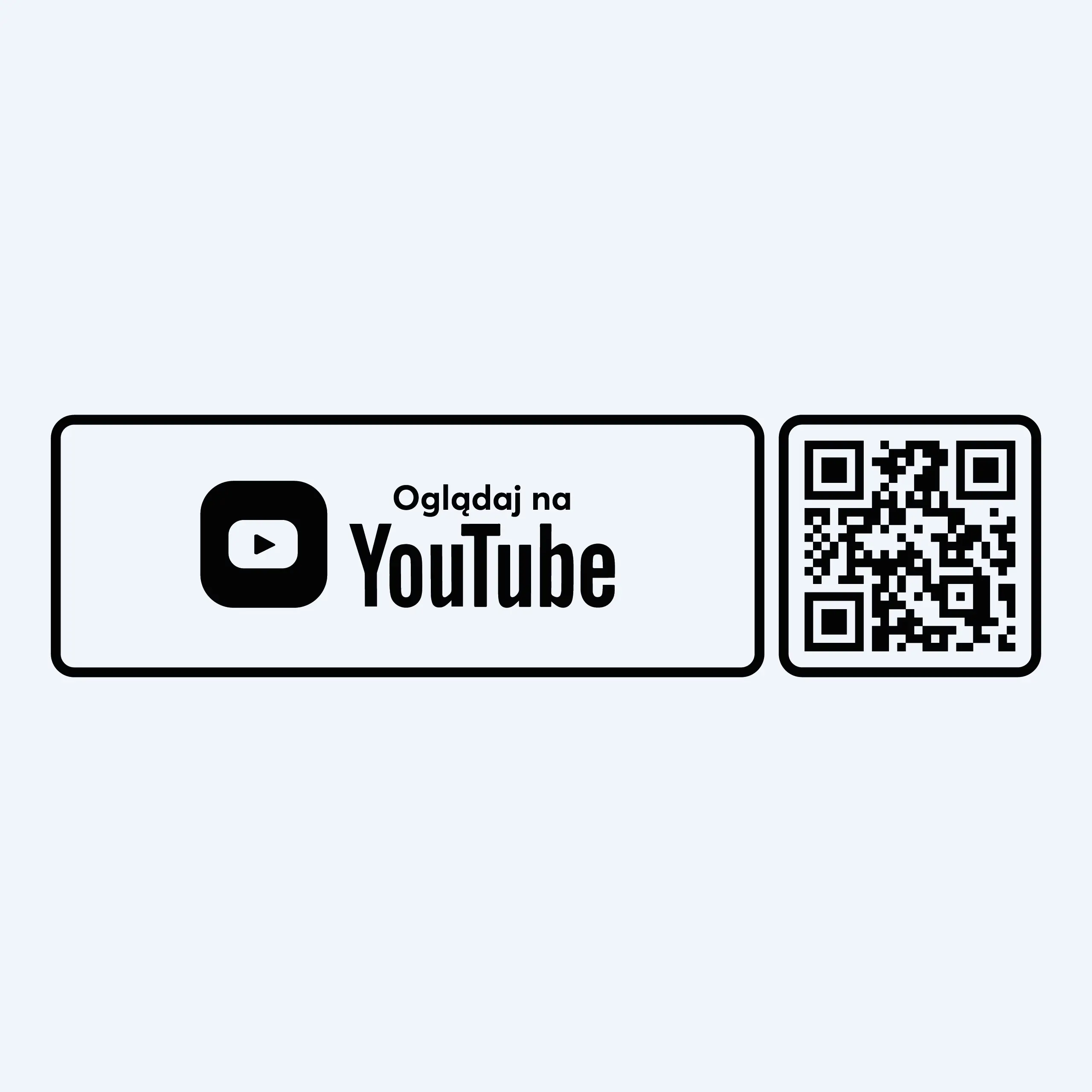 Naklejka Youtube z kodem QR
