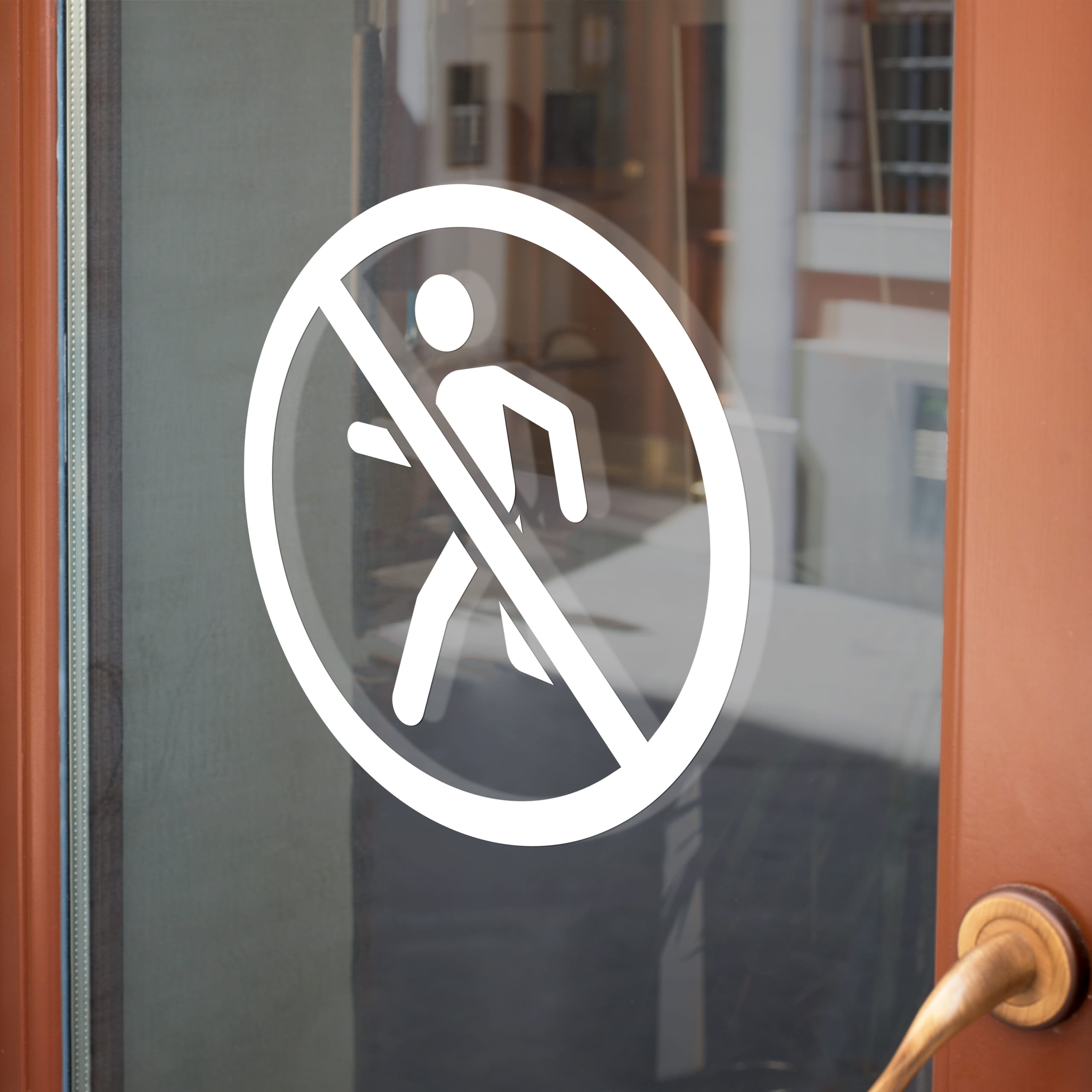 Naklejka zakaz biegania