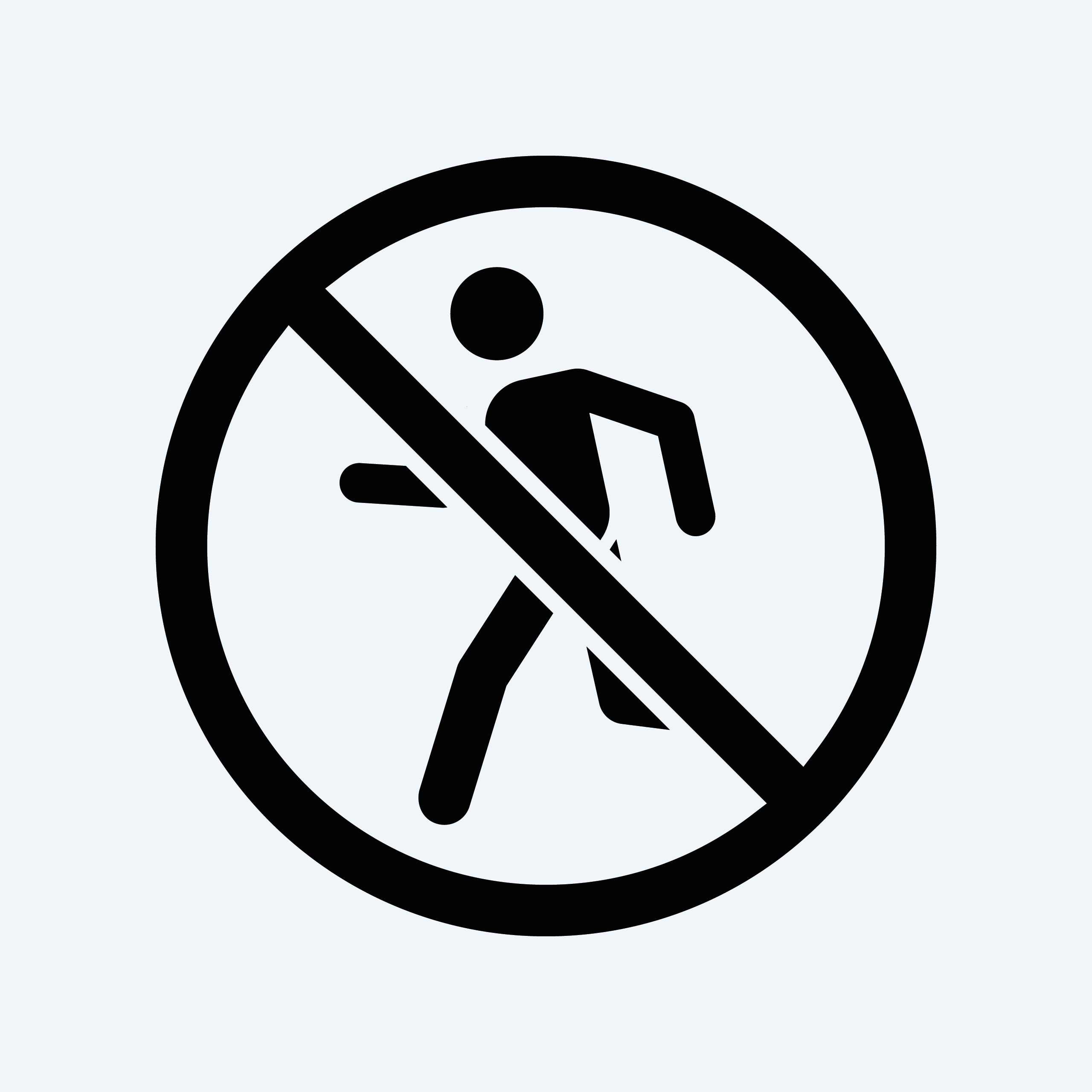 Naklejka zakaz biegania