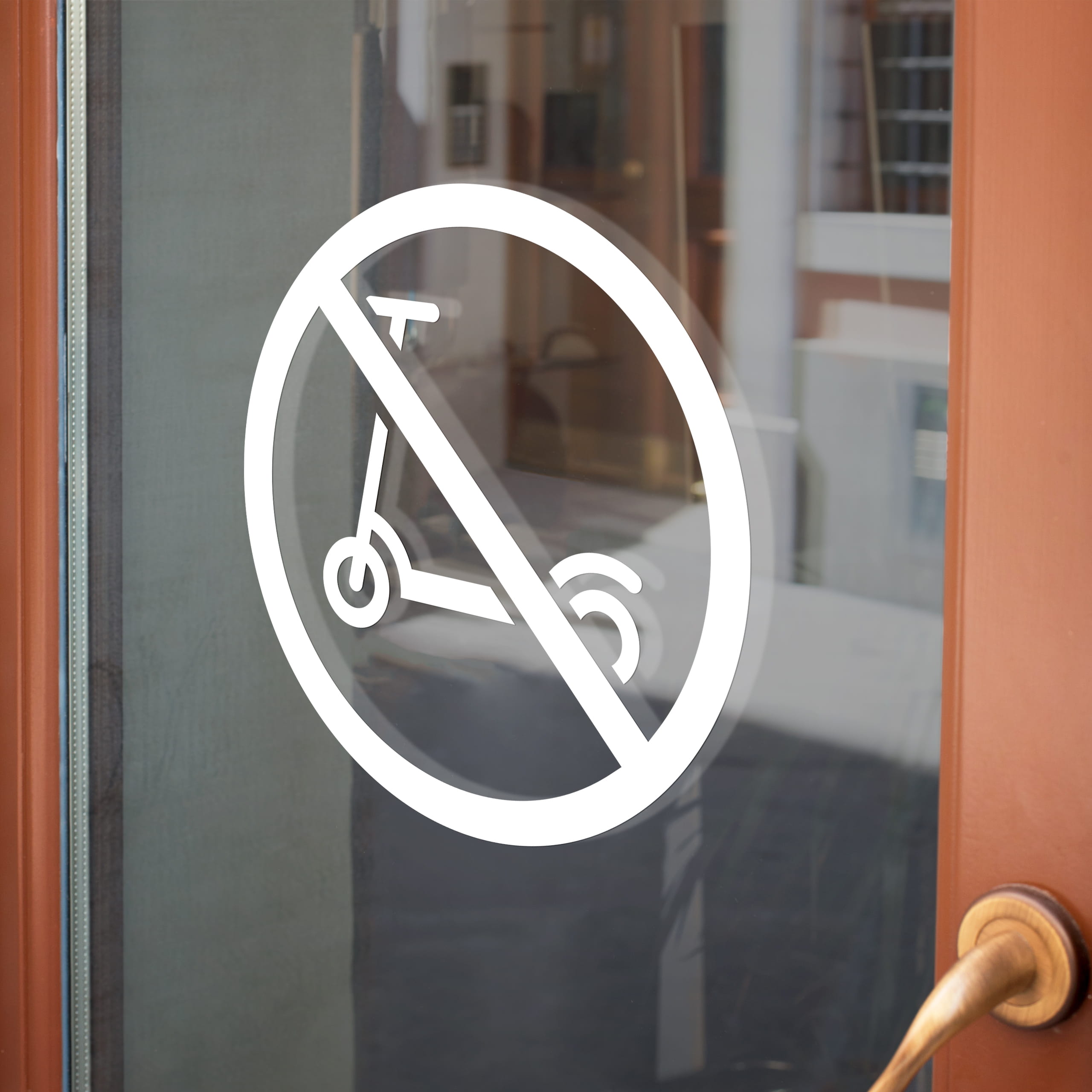 Naklejka zakaz jazdy na hulajnodze