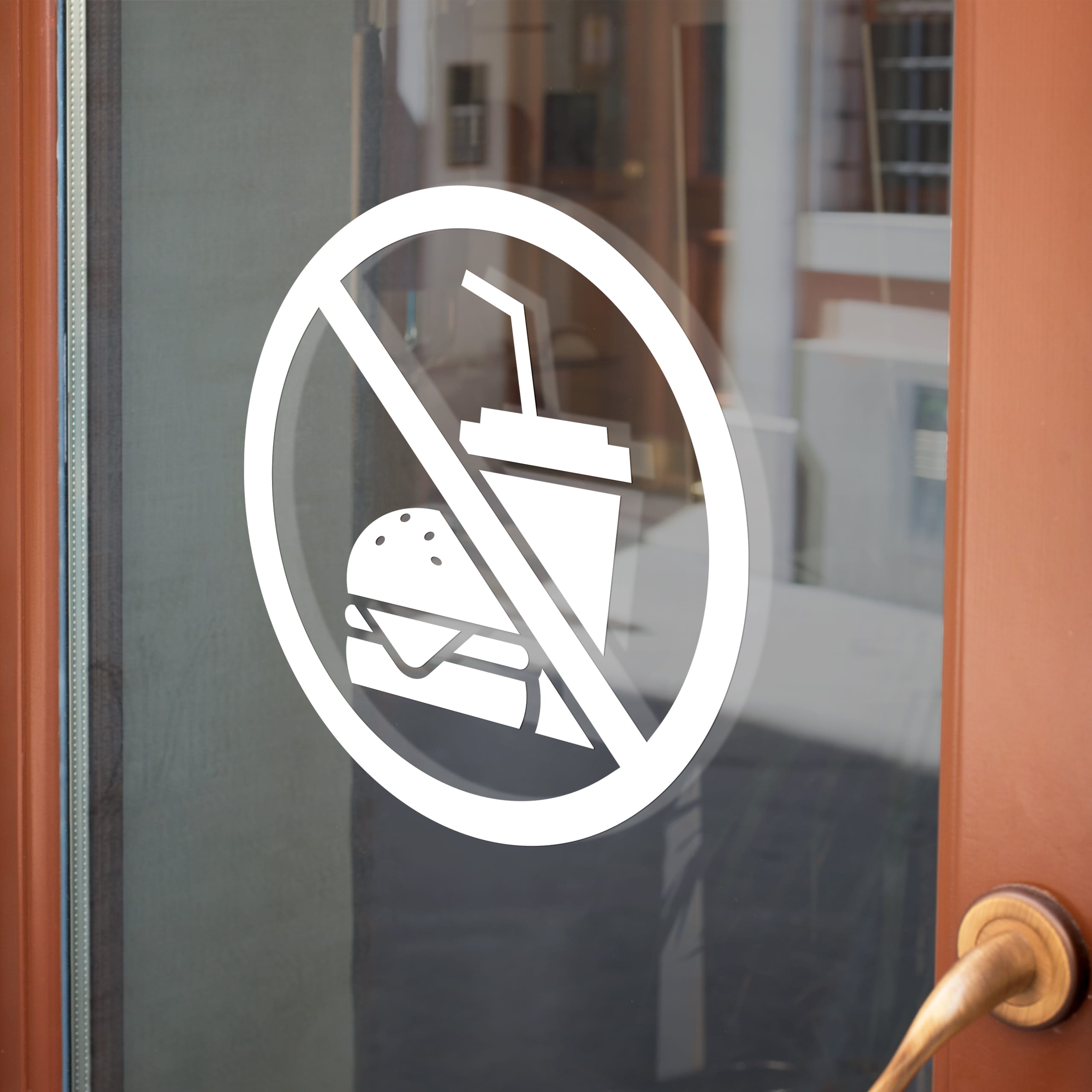 Naklejka zakaz wnoszenia jedzenia