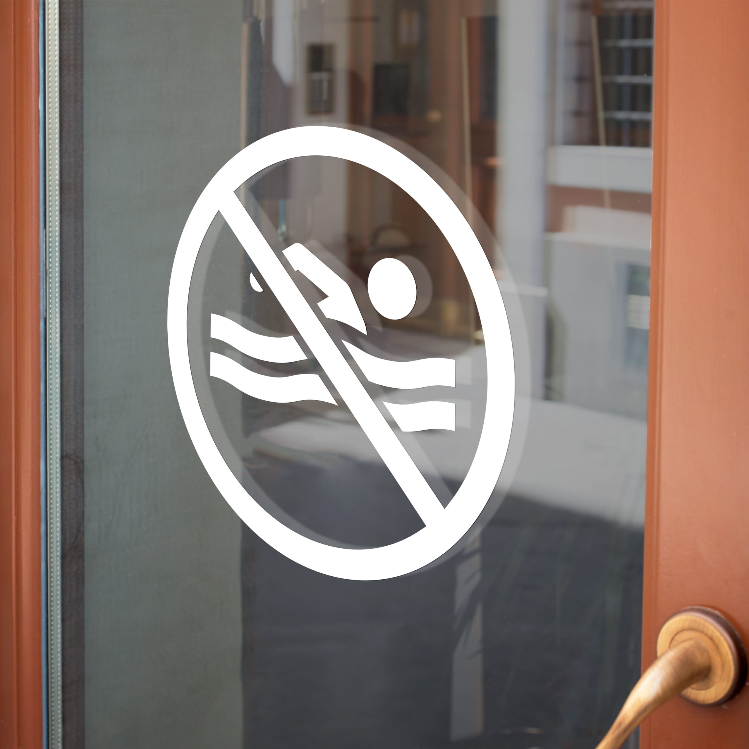 Naklejka zakaz pływania