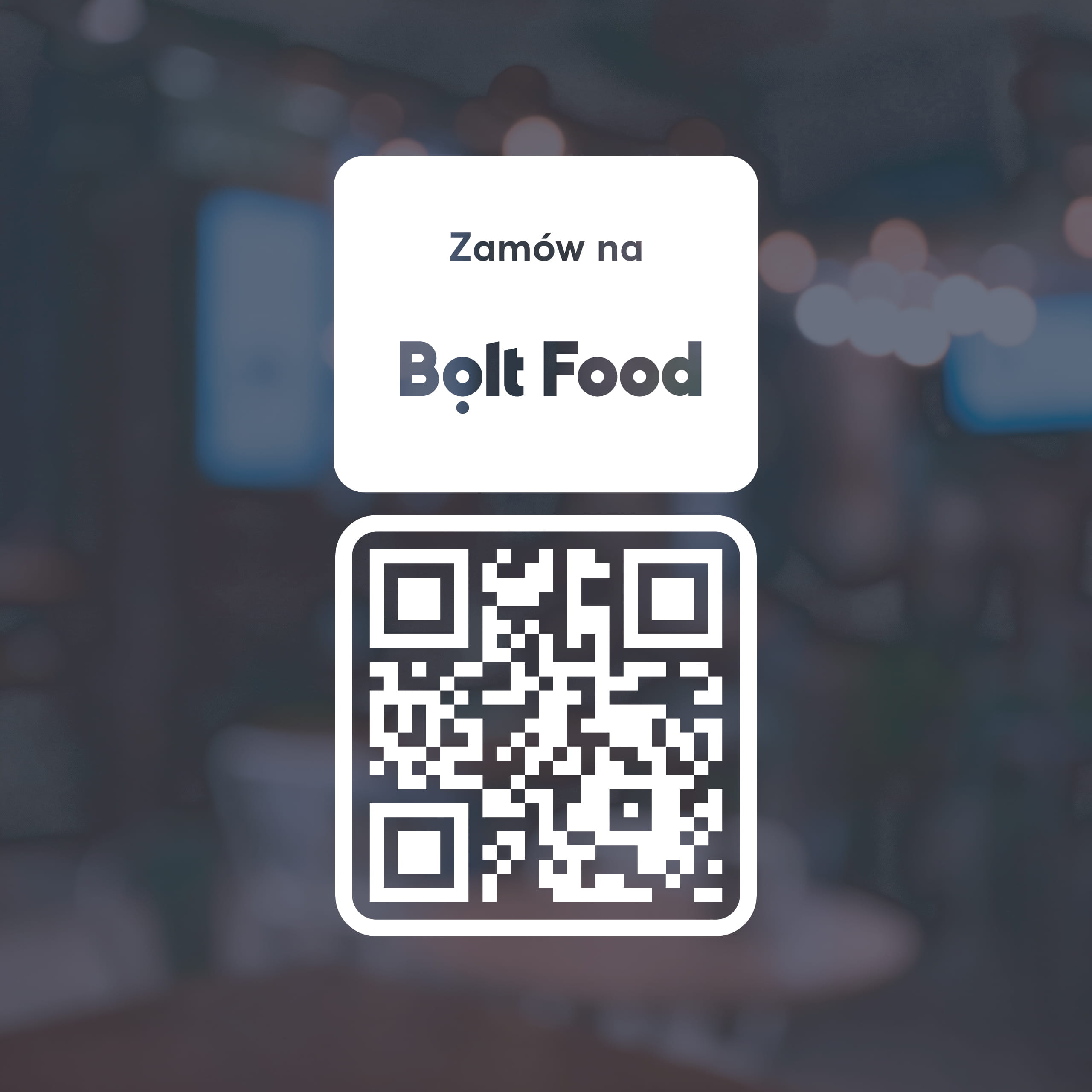 Naklejka Bolt Food z kodem QR