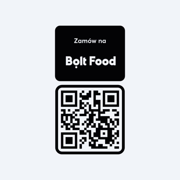 Naklejka Bolt Food z kodem QR