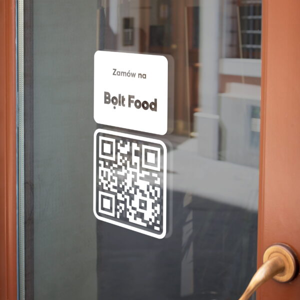 Naklejka Bolt Food z kodem QR
