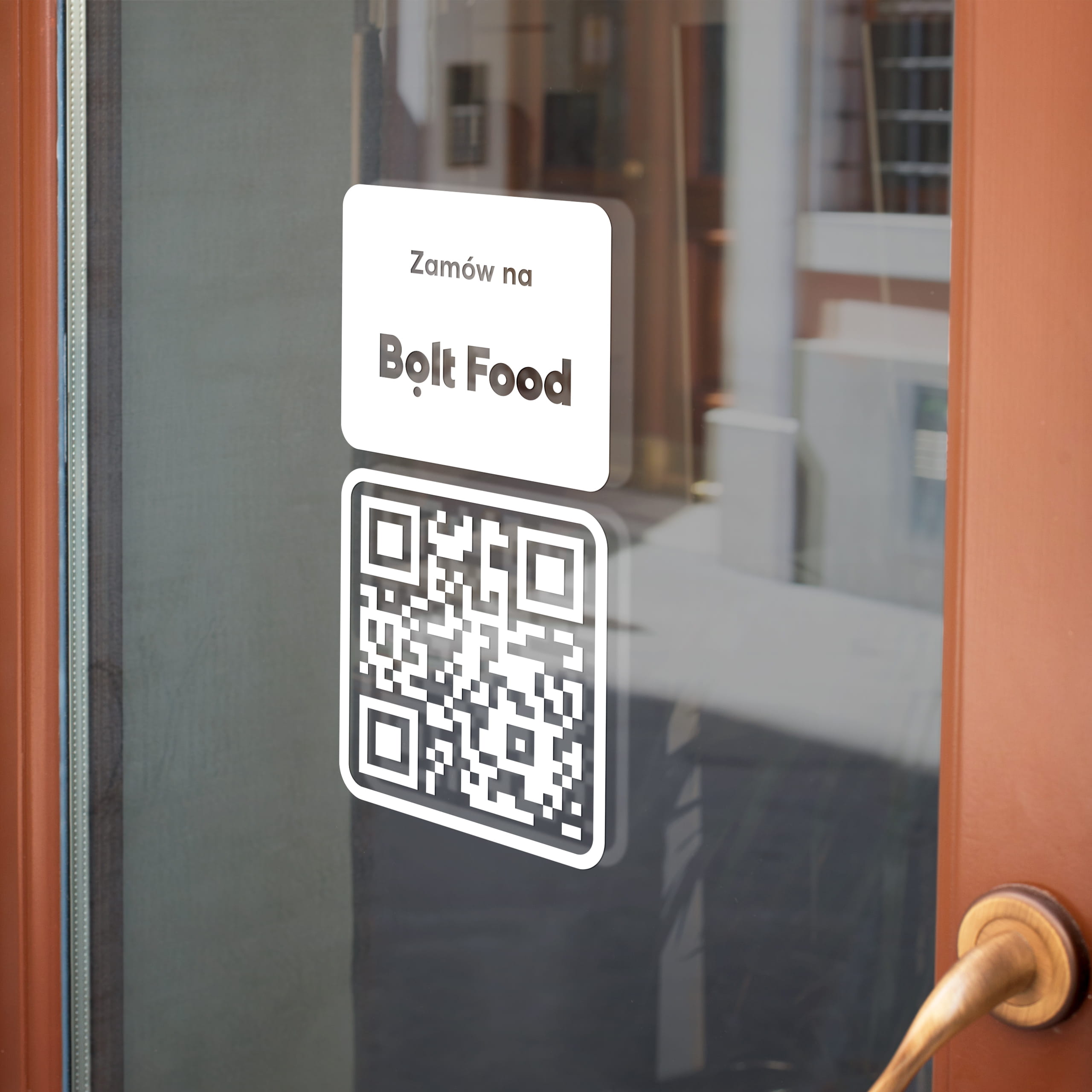 Naklejka Bolt Food z kodem QR