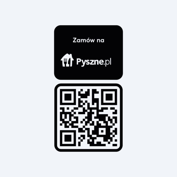 Naklejka z kodem QR Pyszne.pl