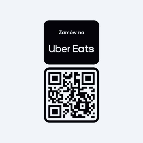 Naklejka Uber Eats z kodem QR