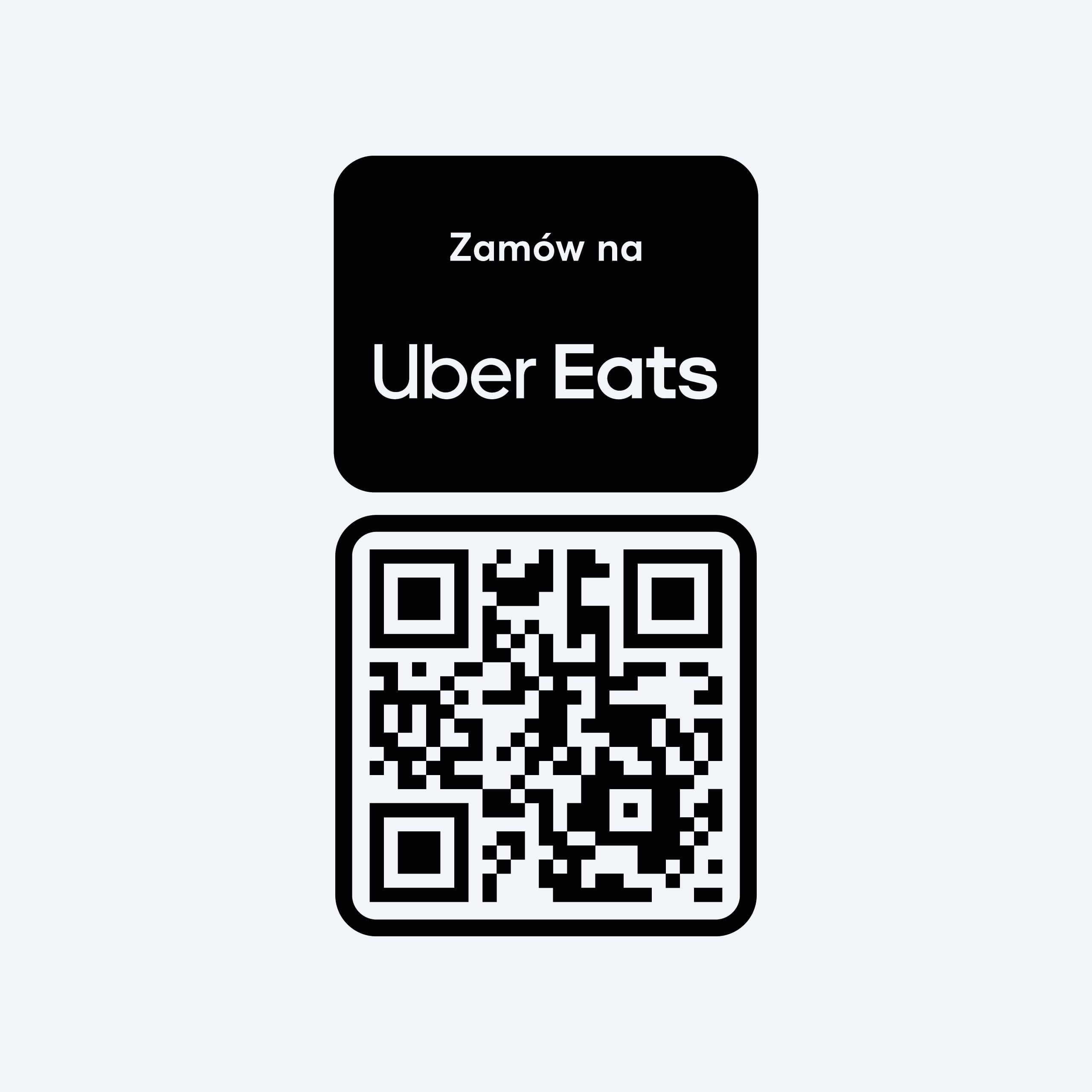 Naklejka Uber Eats z kodem QR