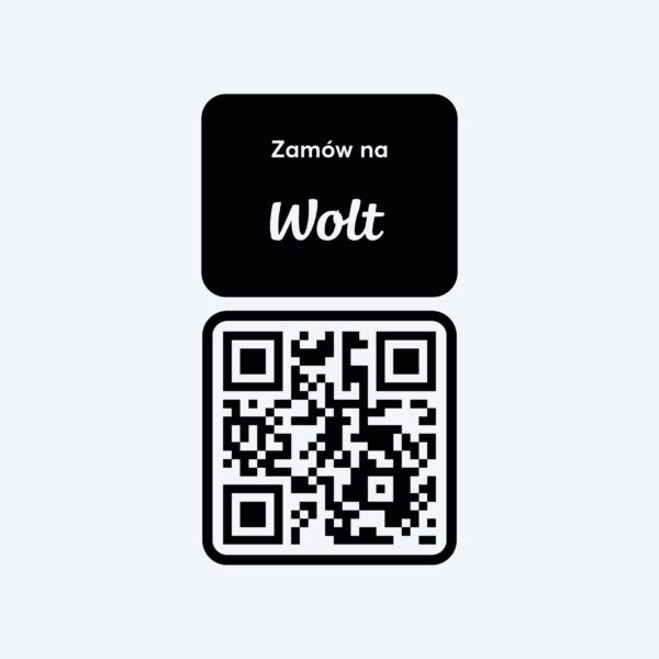Naklejka Wolt z kodem QR